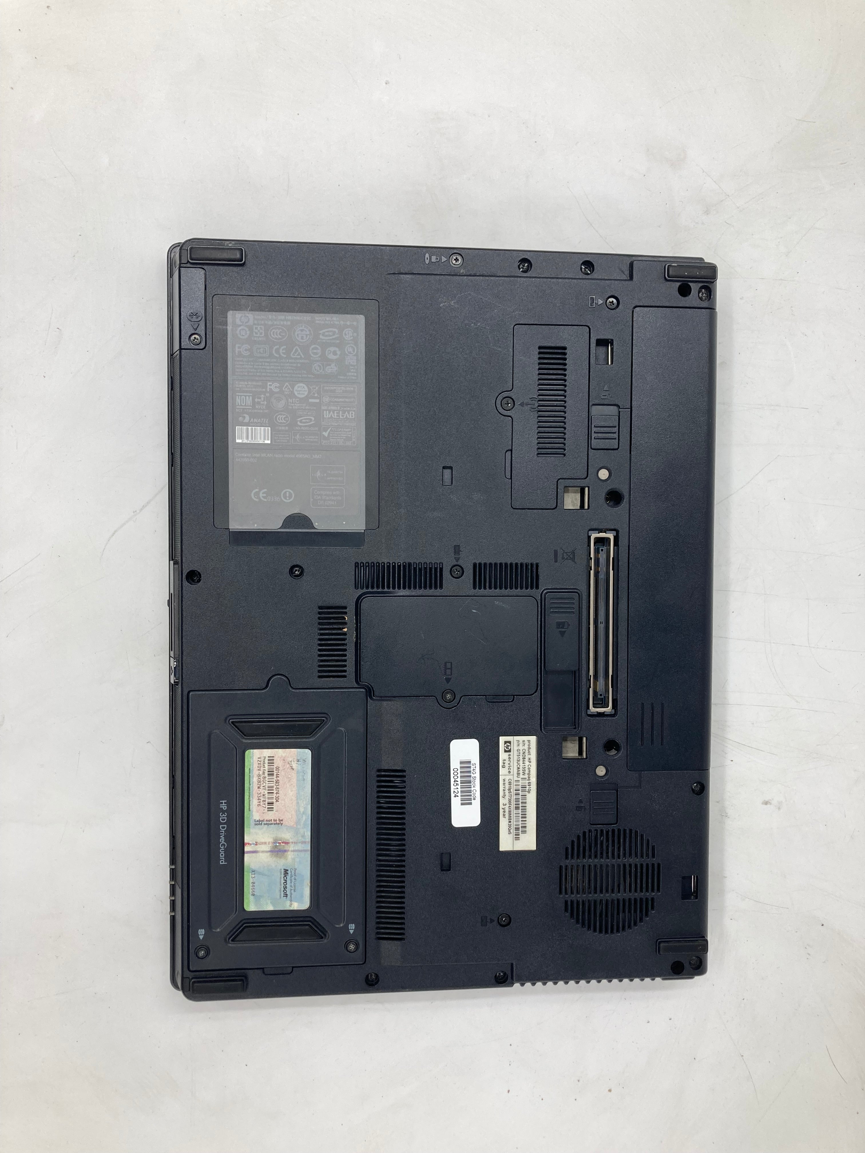 HP Laptop Compaq 6910p 14" Screen Intel Core 2 Duo 3GB Ram No Storage No OS