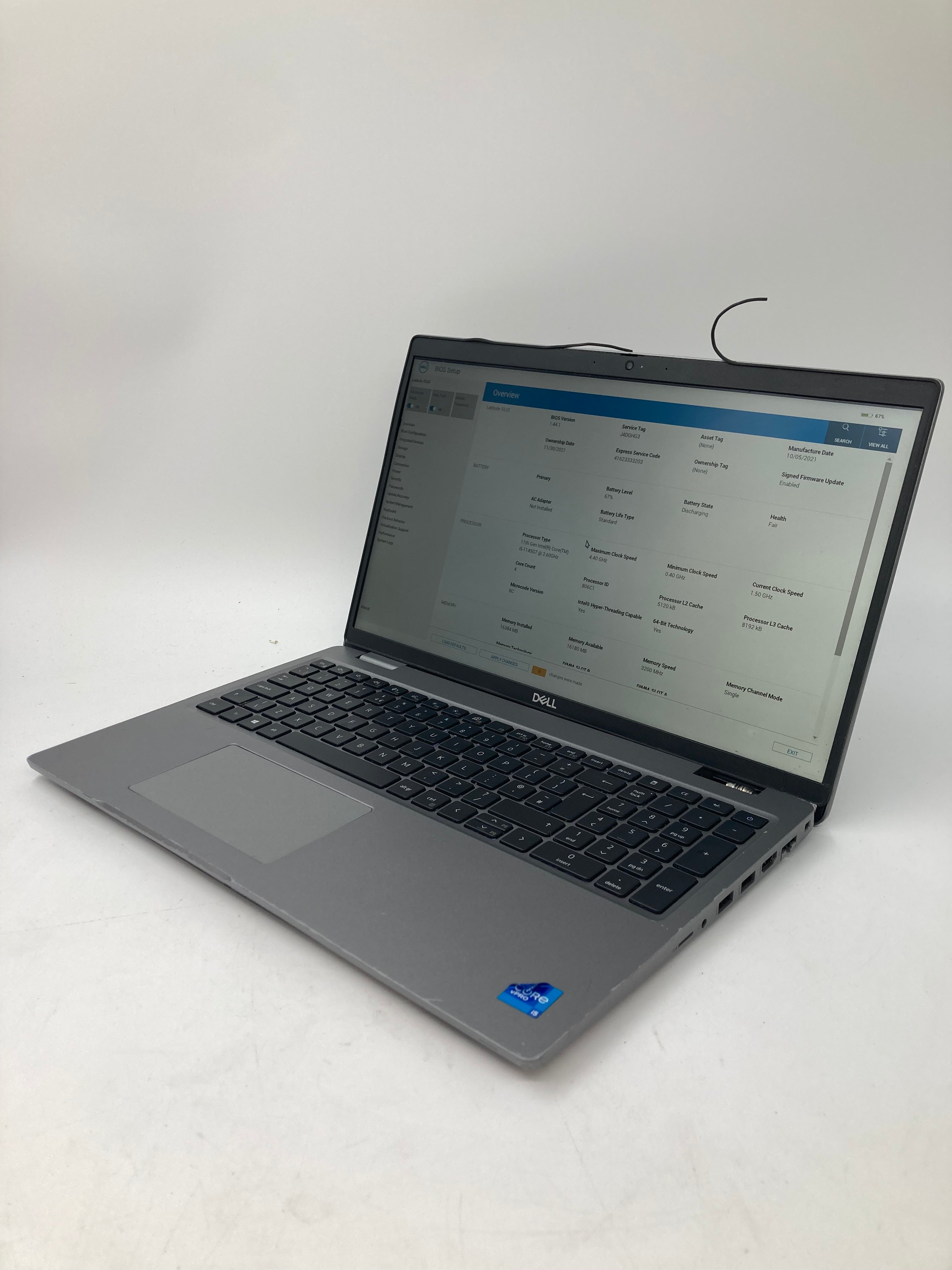 Dell Laptop Latitude 5520 15" Screen i5 11th Gen 16GB RAM No SSD No OS *Spares*