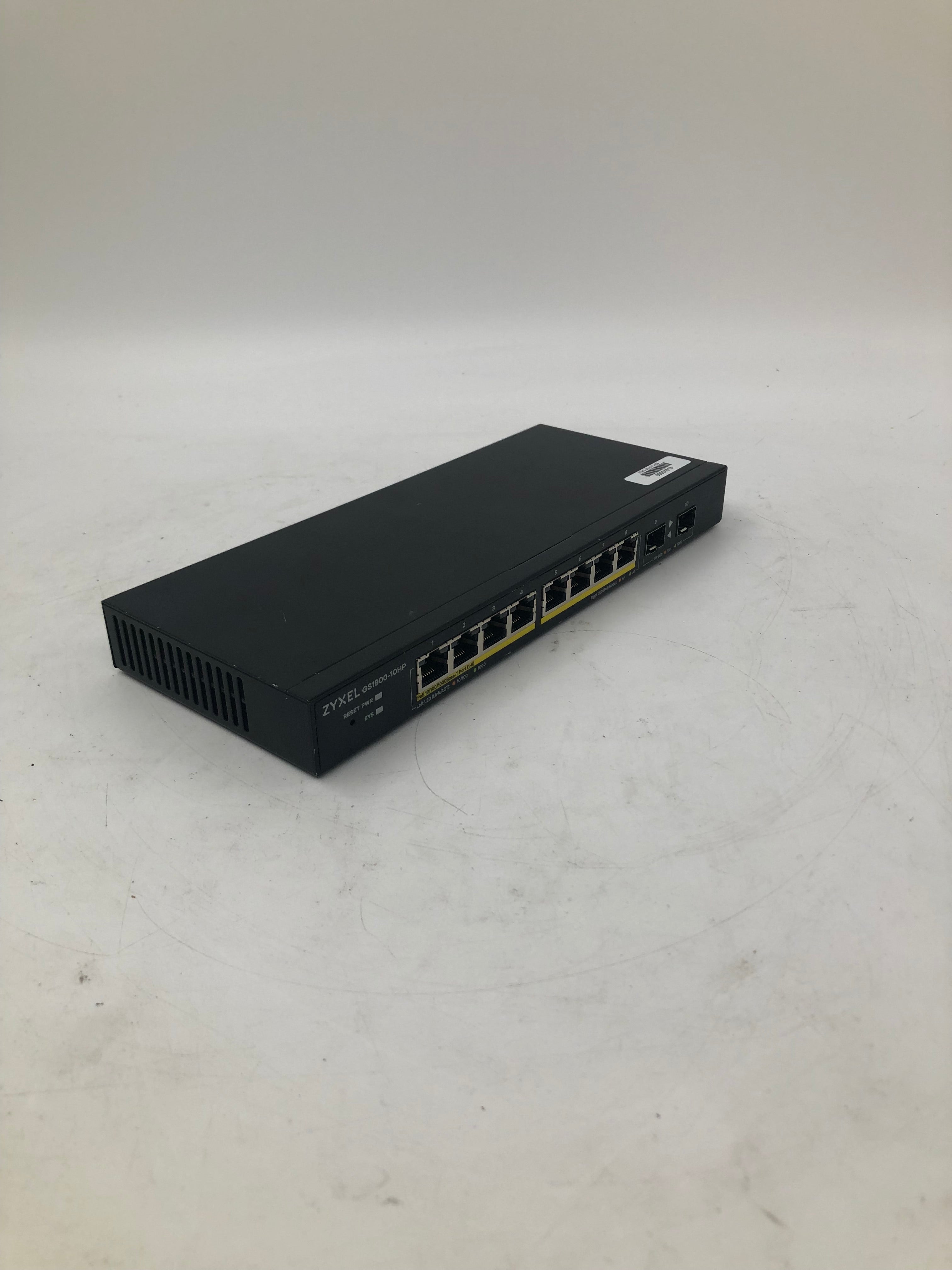 Zyxel Network Switch GS1900-10HP 10 Port PoE Smart Managed Gigabit Ethernet