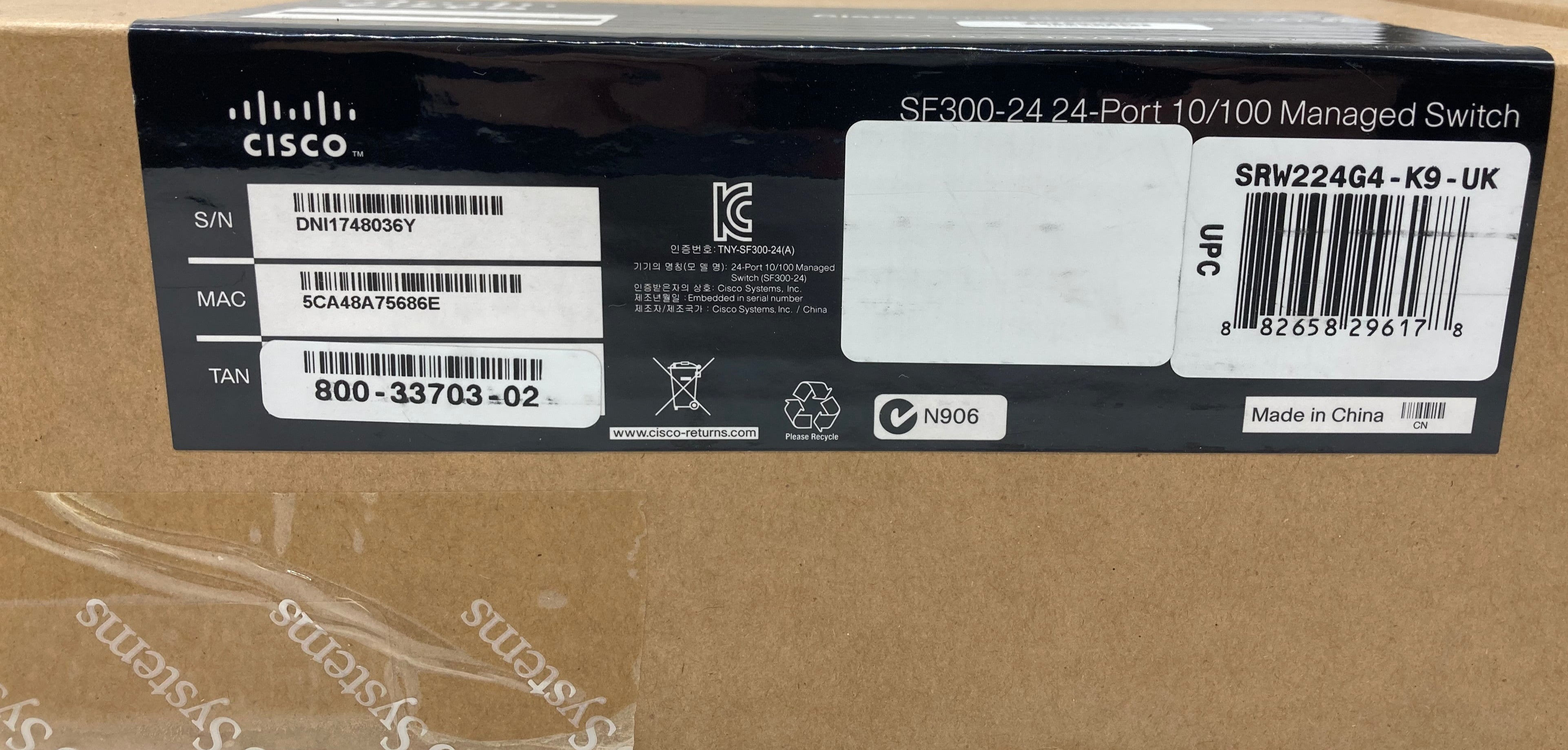 New Unopened Cisco 24-Port 10/100 Managed Switch SF300-24 Batch of 2
