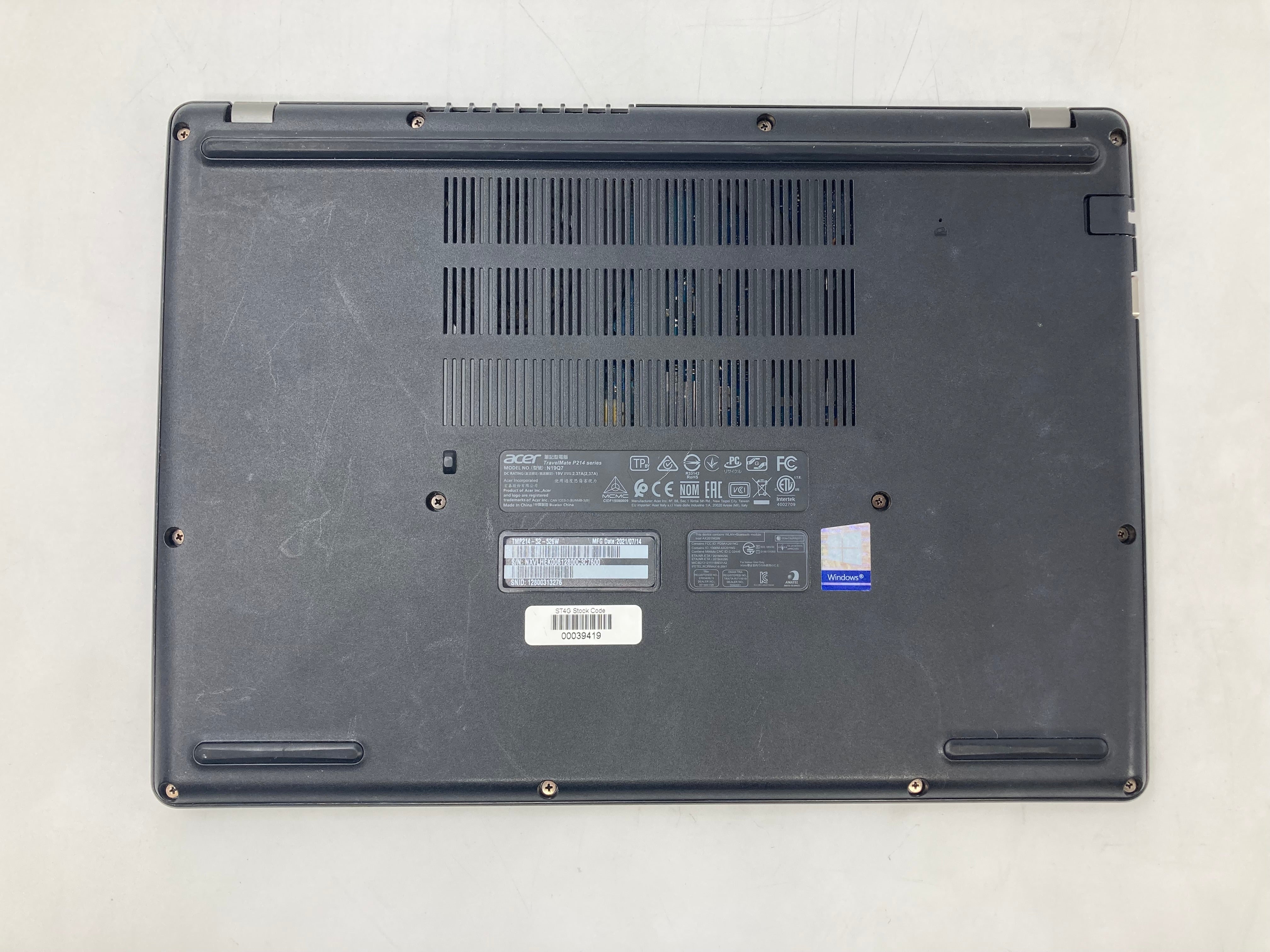 Acer Laptop TravelMate P214 Series 14" No Motherboard *Spares*