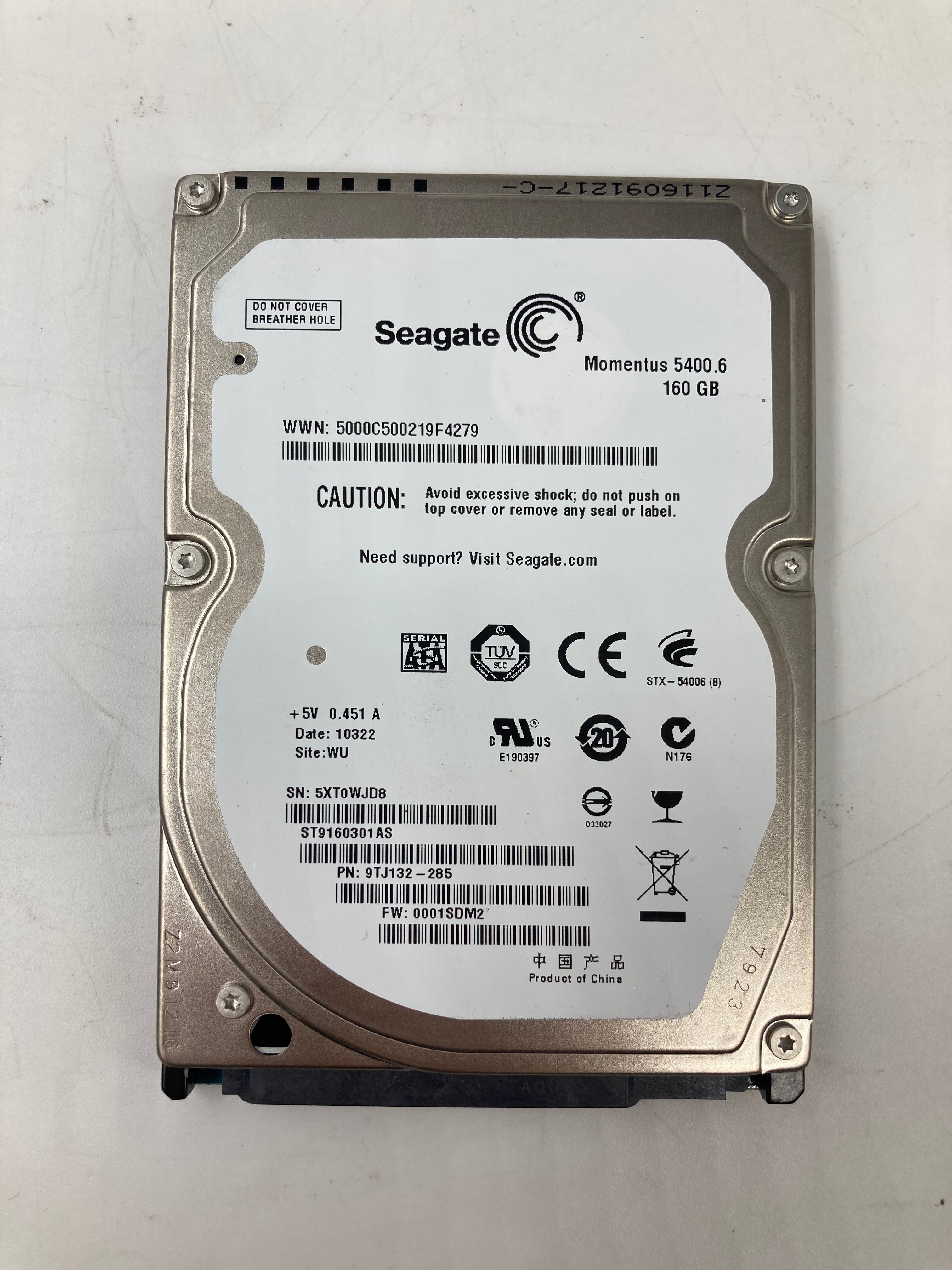 Batch of 7 2.5" SATA 640GB/320GB/250GB/160GB - Mixed Brands