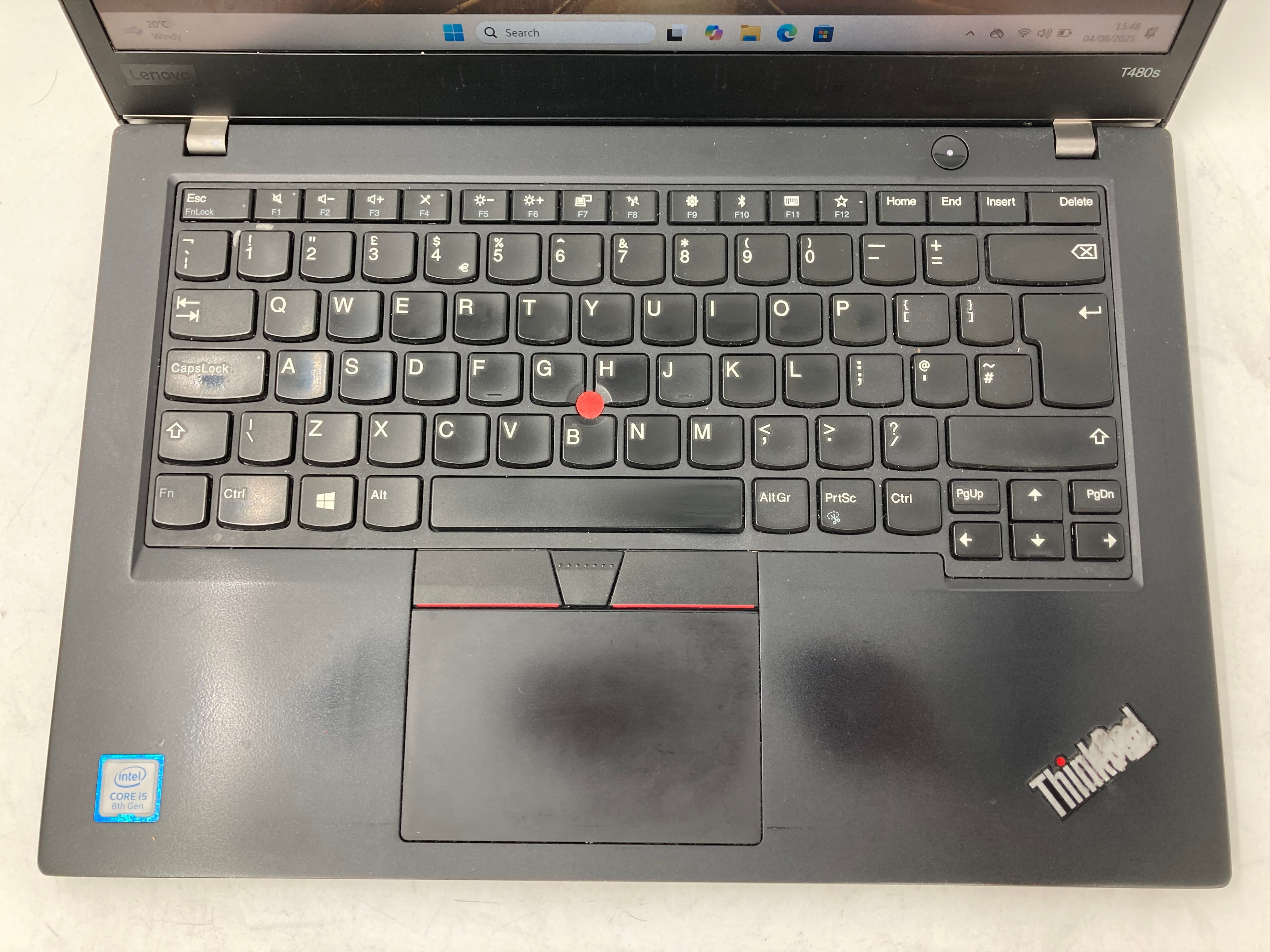 Lenovo ThinkPad T480s 14" Screen i5 8th Gen 8GB RAM 256GB SSD Win 11
