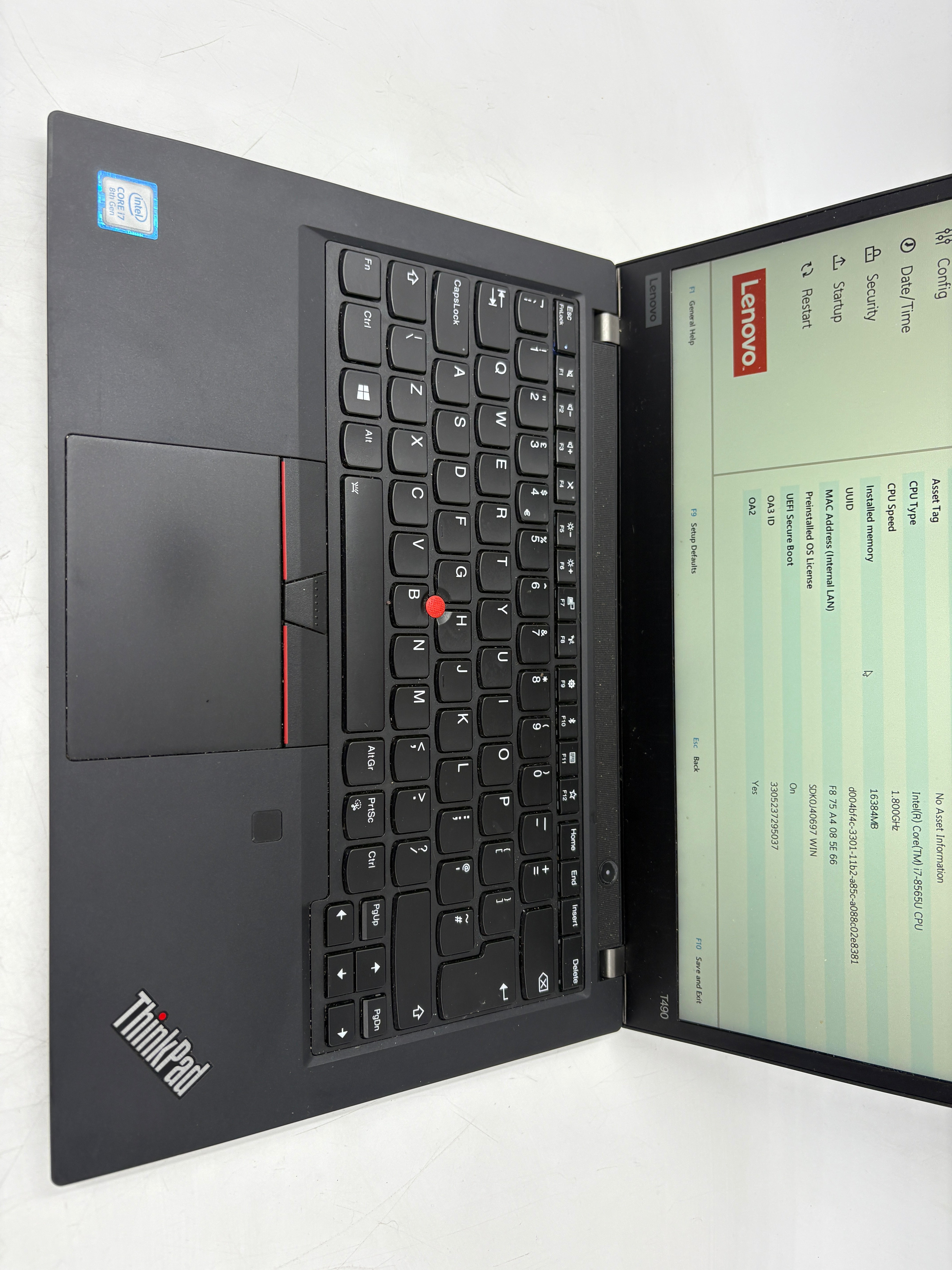 Lenovo Laptop ThinkPad T490 14" Screen i7 8th Gen 16GB RAM 512GB SSD W11