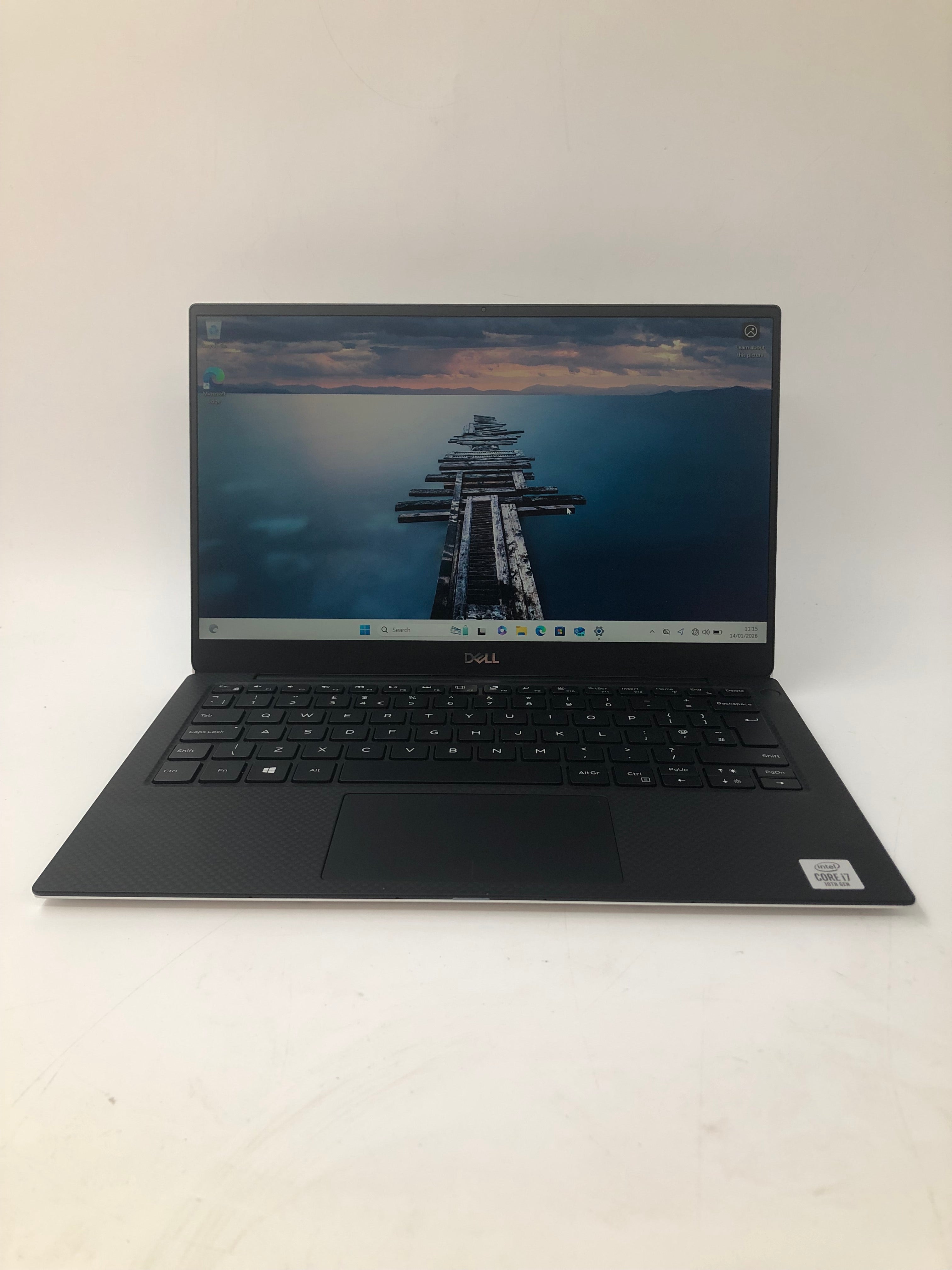 Dell XPS 13 7390 front view showing keyboard and 13" screen