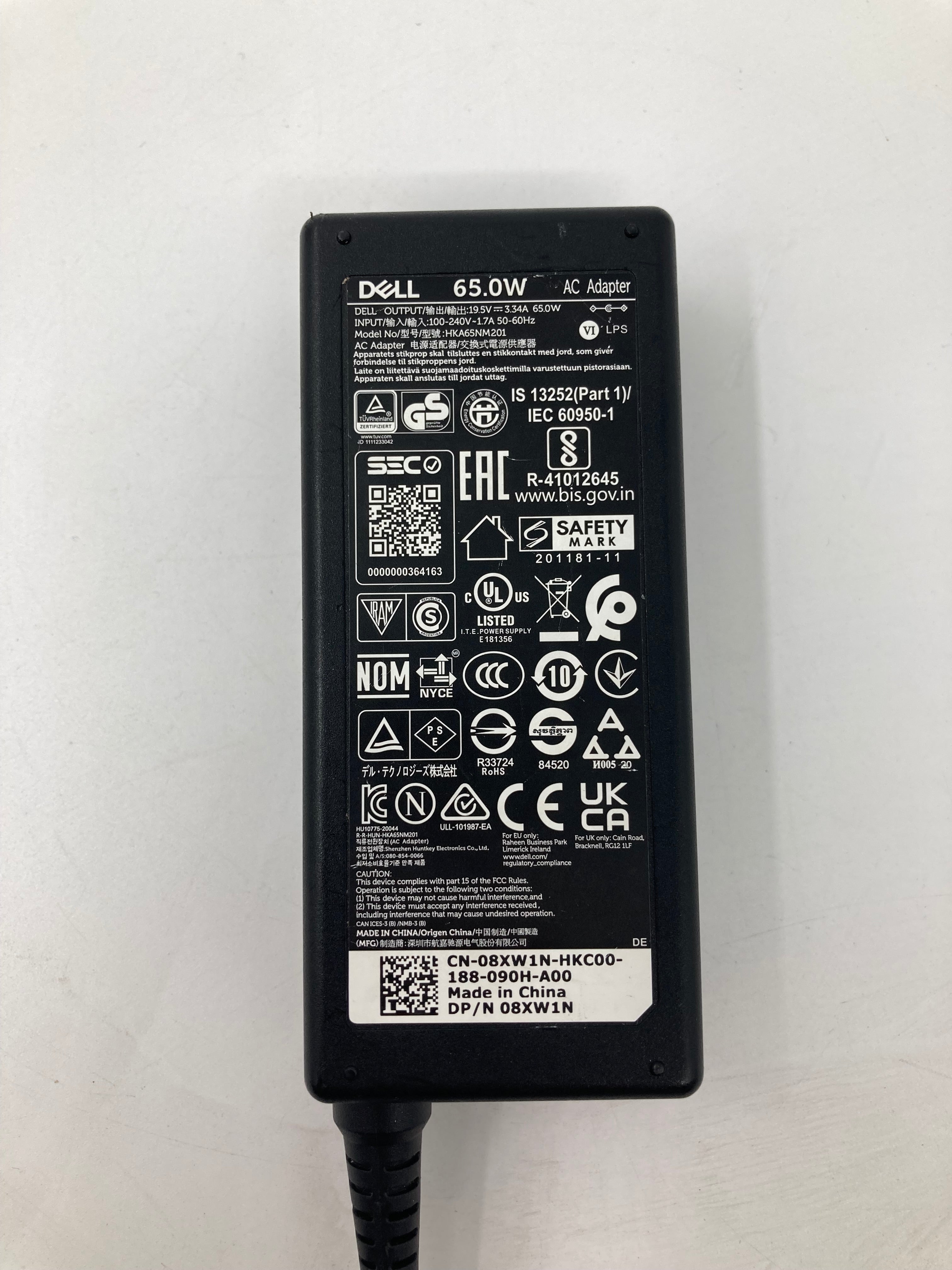 Batch x3 Dell Small Tip AC Adapter Charger 65W - Black