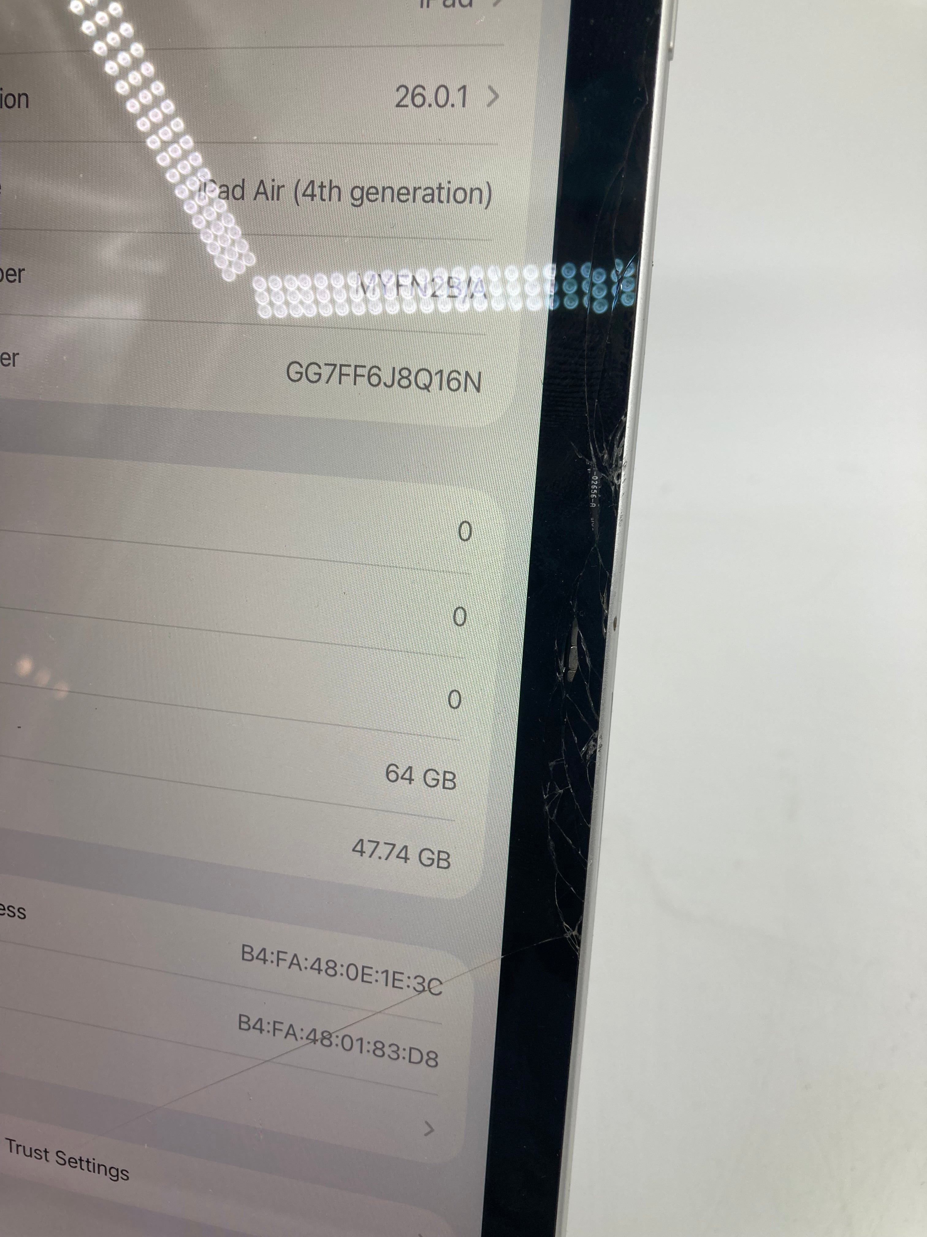 Apple iPad Air 4 A2316 64GB Silver Unlocked *Spares* Batch of 3