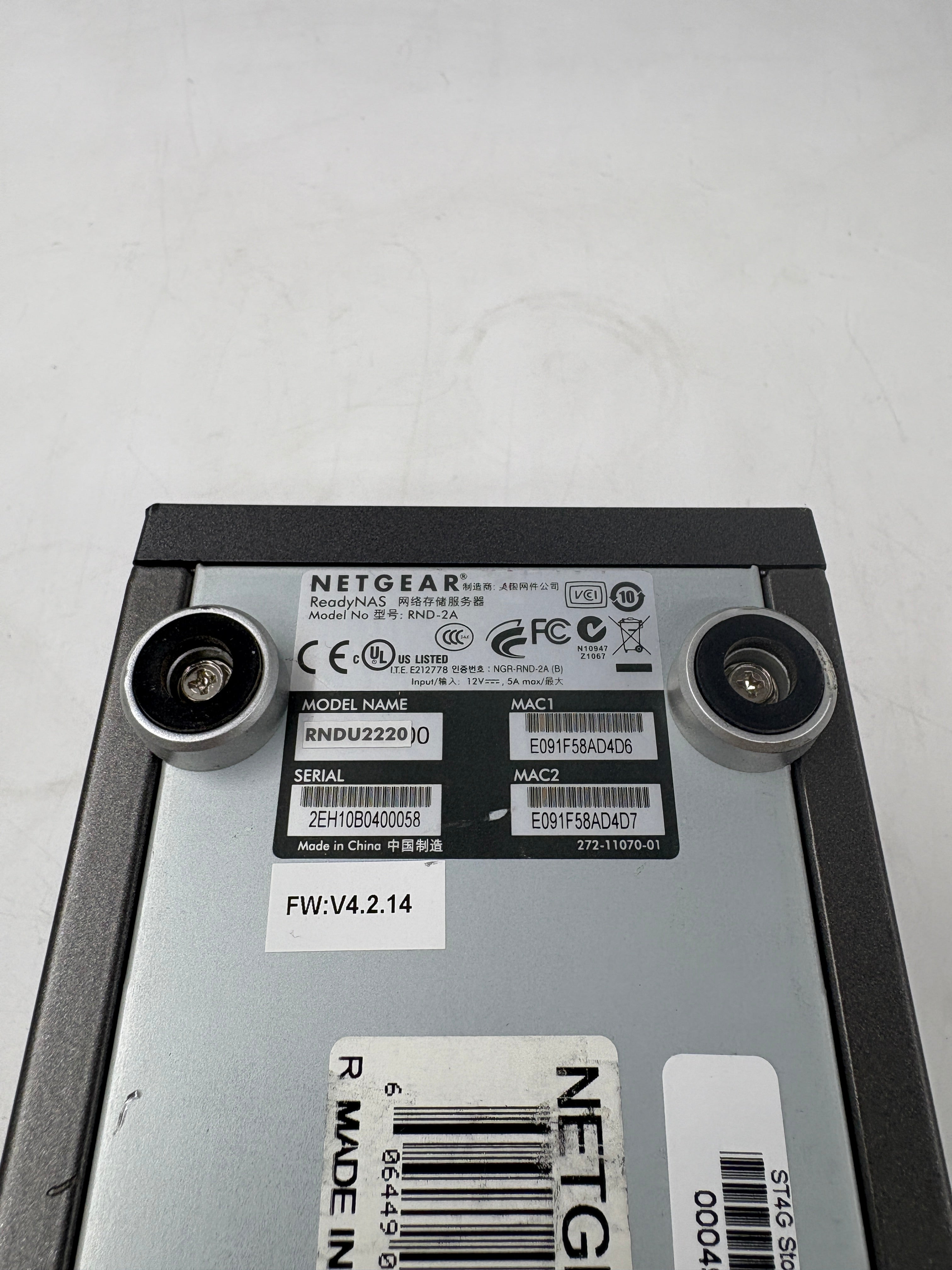 Netgear ReadyNAS RND-2A 2x 3.5" Bays 1x Caddy Included