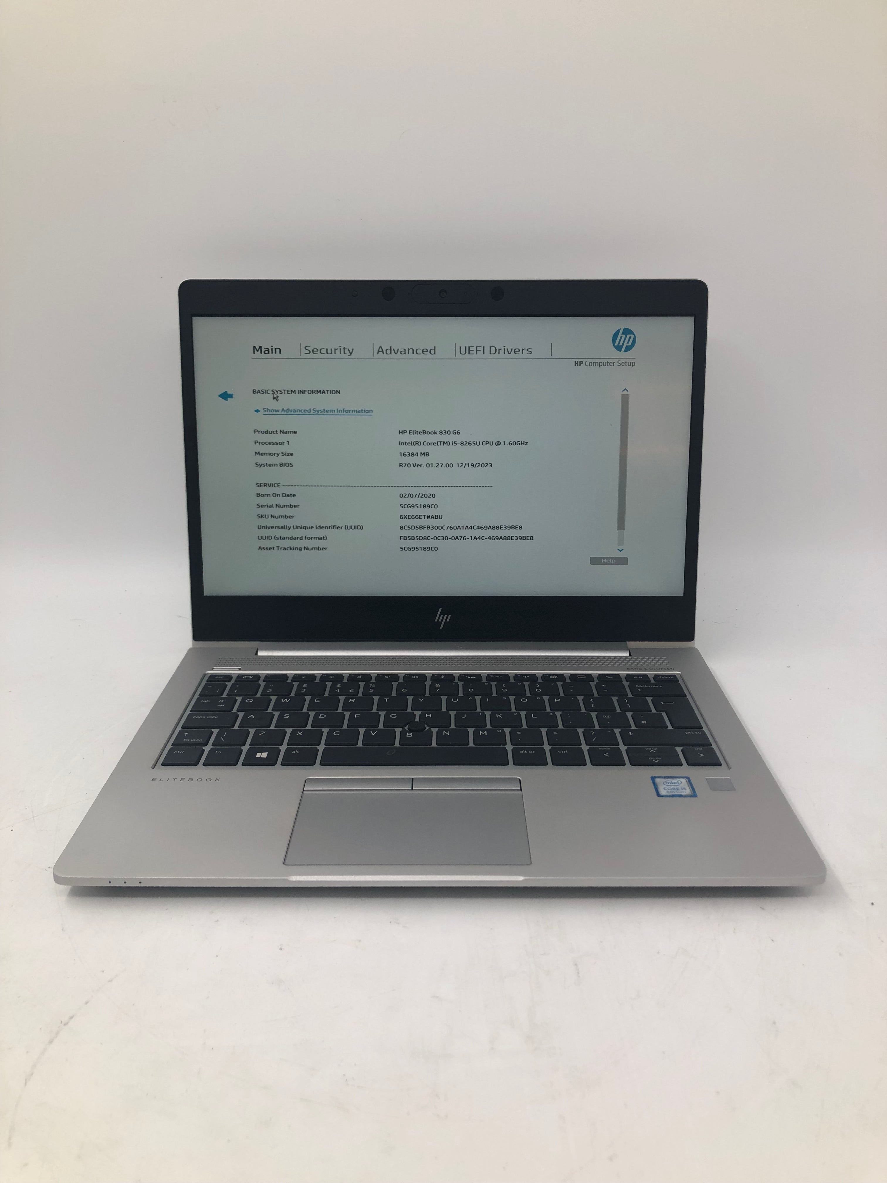 HP EliteBook 830 G6 13.3" Screen i5 8th Gen 8GB RAM 256GB SSD W11
