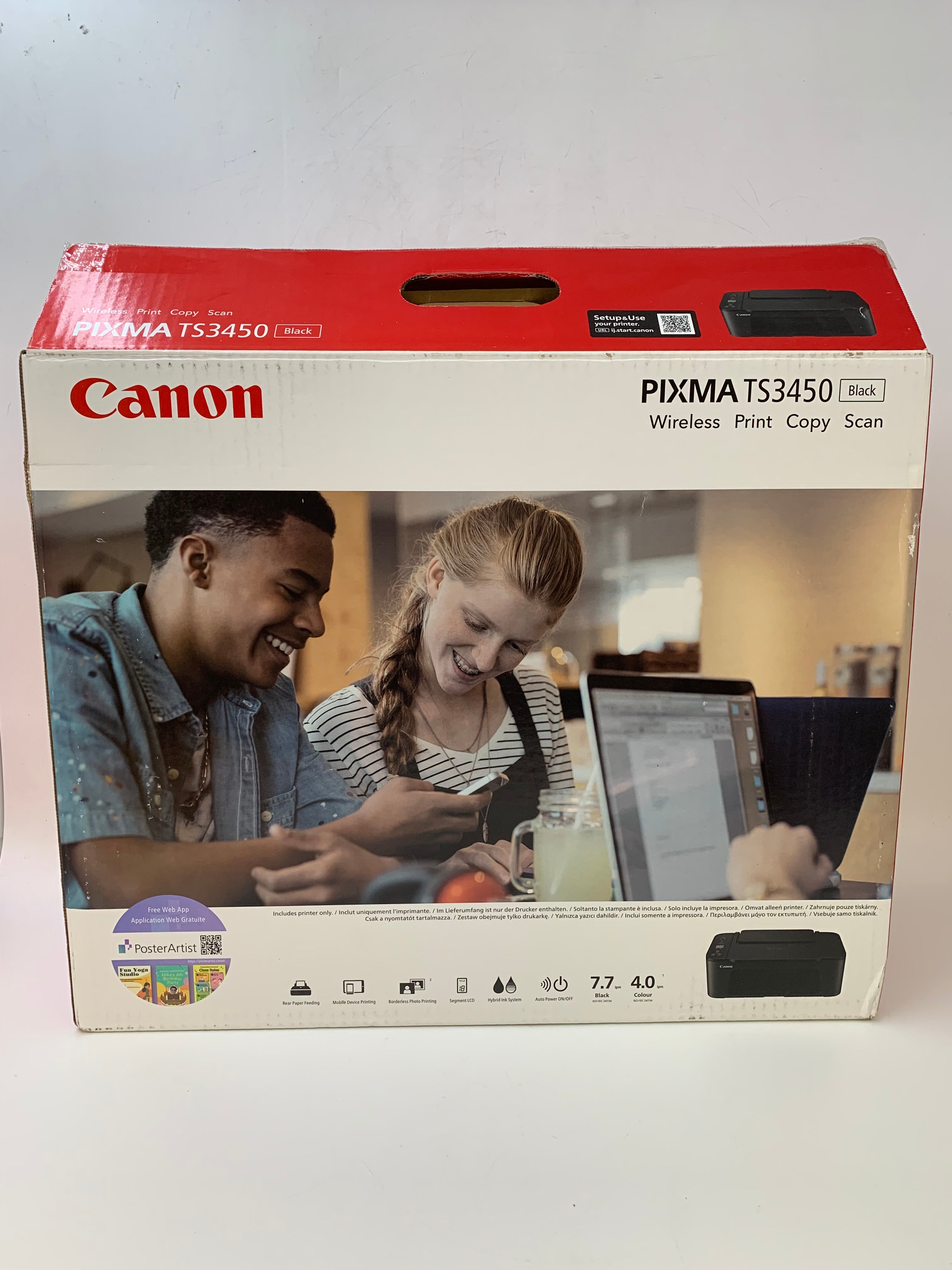 Canon Pixma TS3450 Multifunction Inkjet Printer | Print, Copy, Scan | New in Open Box