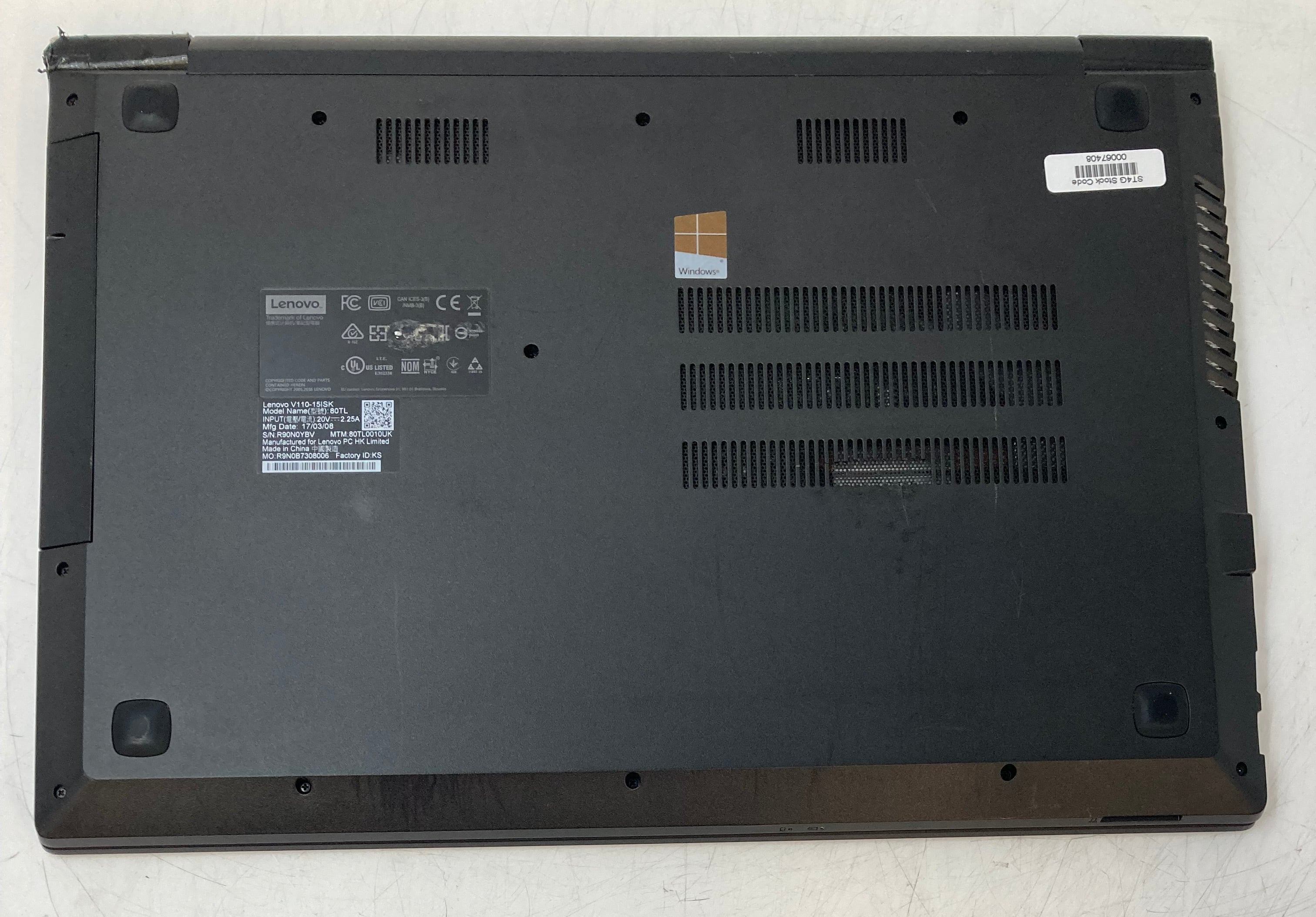 Lenovo V110-15ISK | 15.6" HD | i5 6th Gen | 4GB RAM | 128GB SSD | W10 Pro