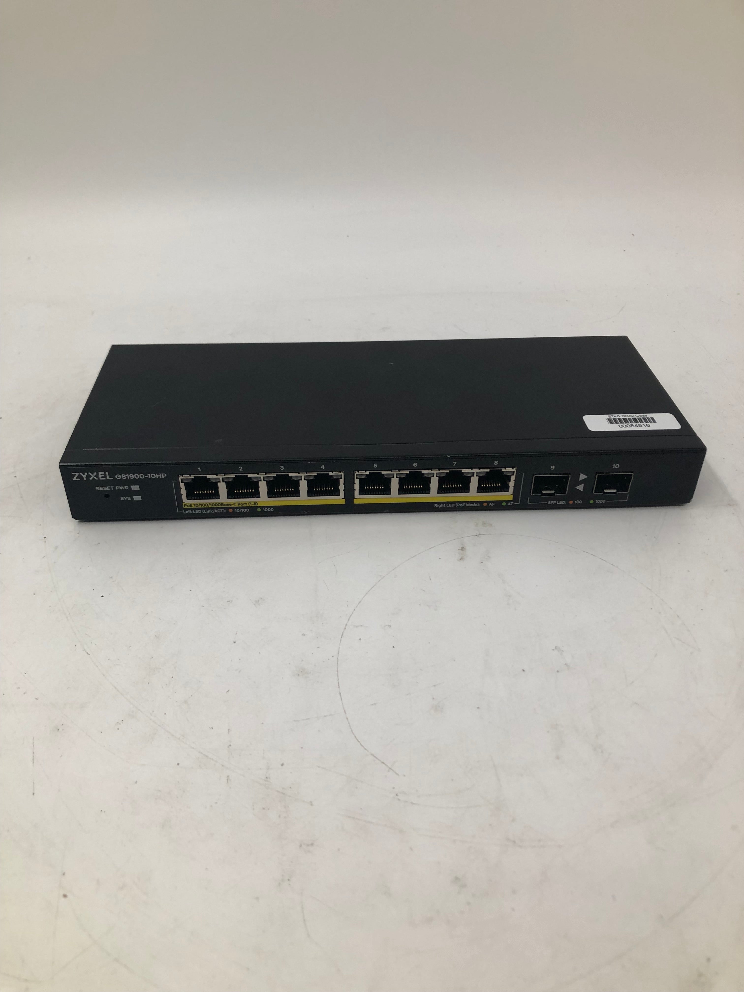 Zyxel Network Switch GS1900-10HP 10 Port PoE Smart Managed Gigabit Ethernet