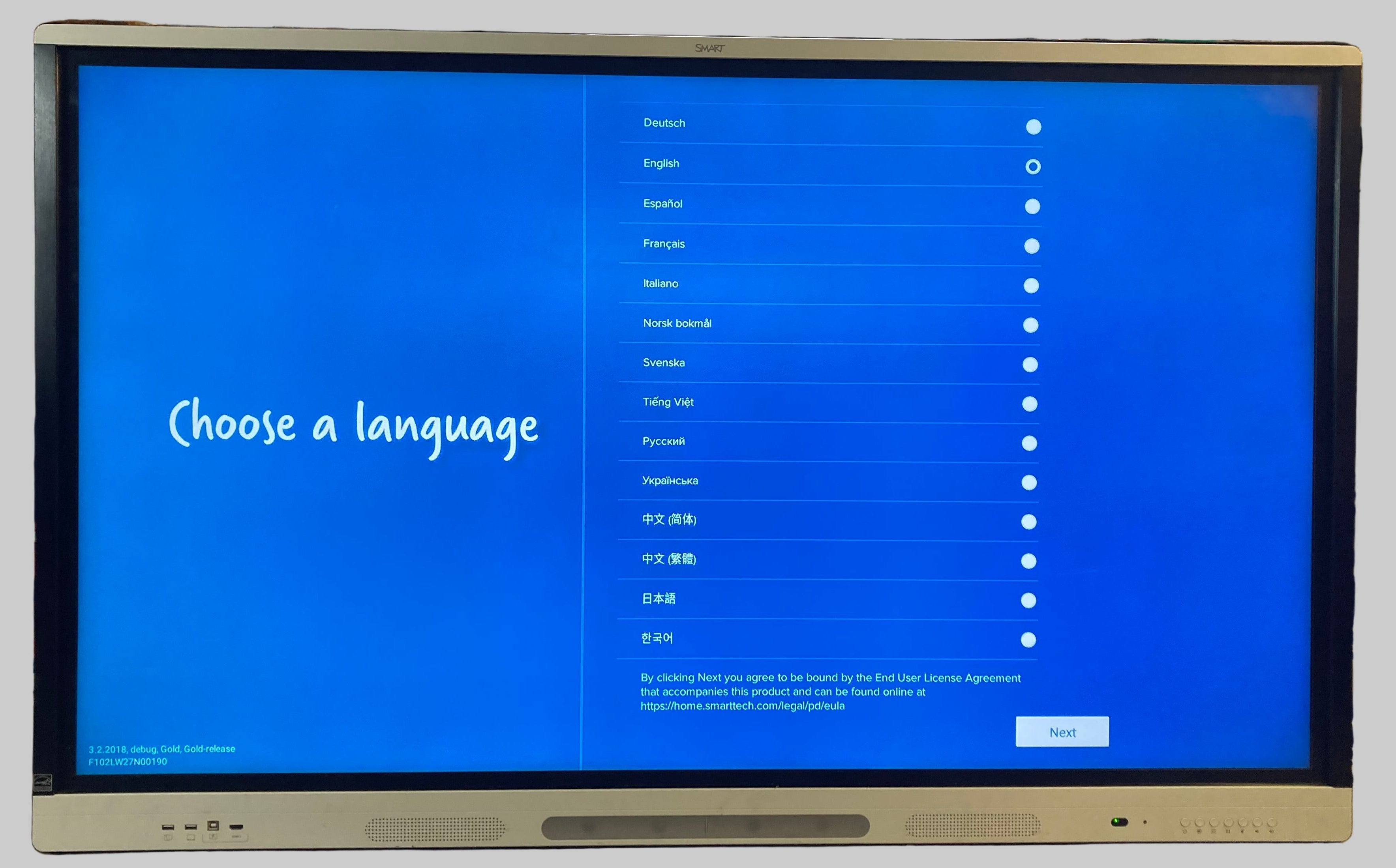 Smart WhiteBoard SBID-MX065 65" Touchscreen 4K UHD WiFi