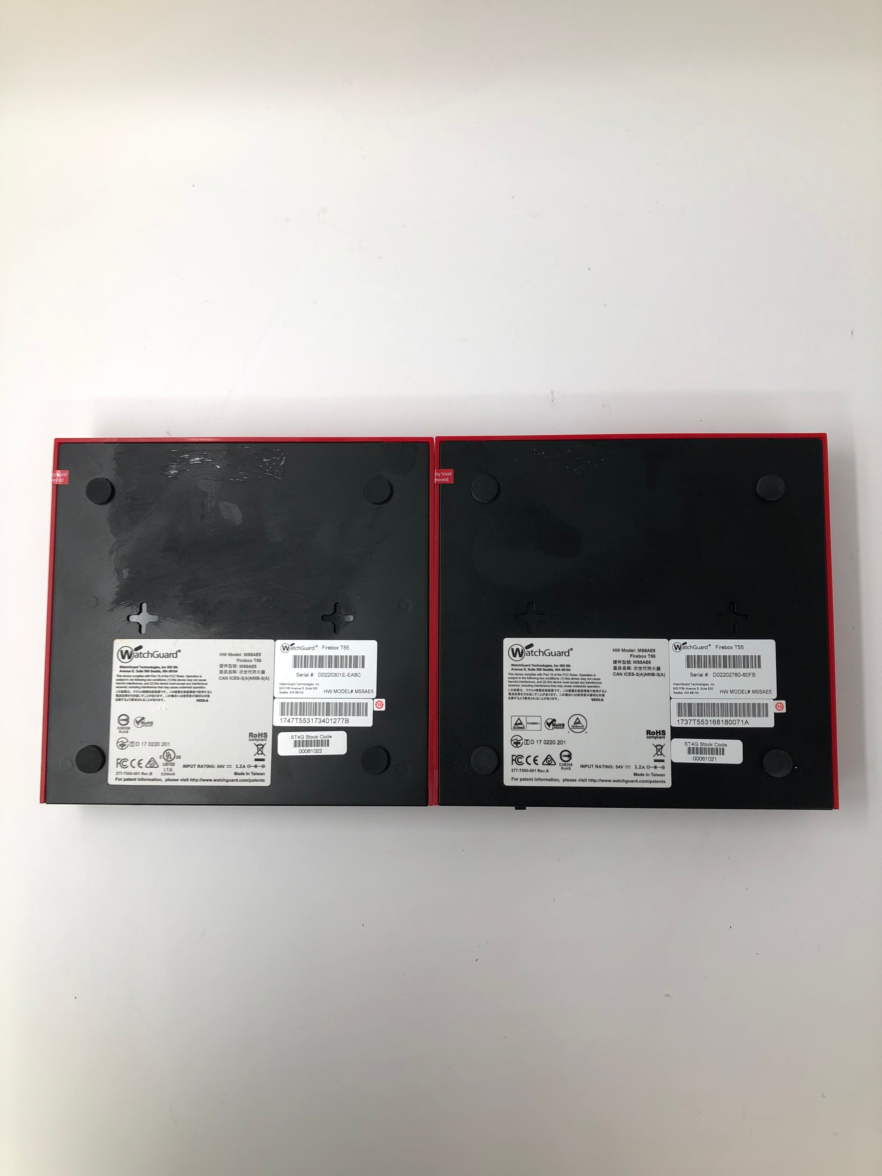 BATCH OF 2X WatchGuard MS5AE5 Firebox T55 Firewalls NO PSU Network Security Appliance