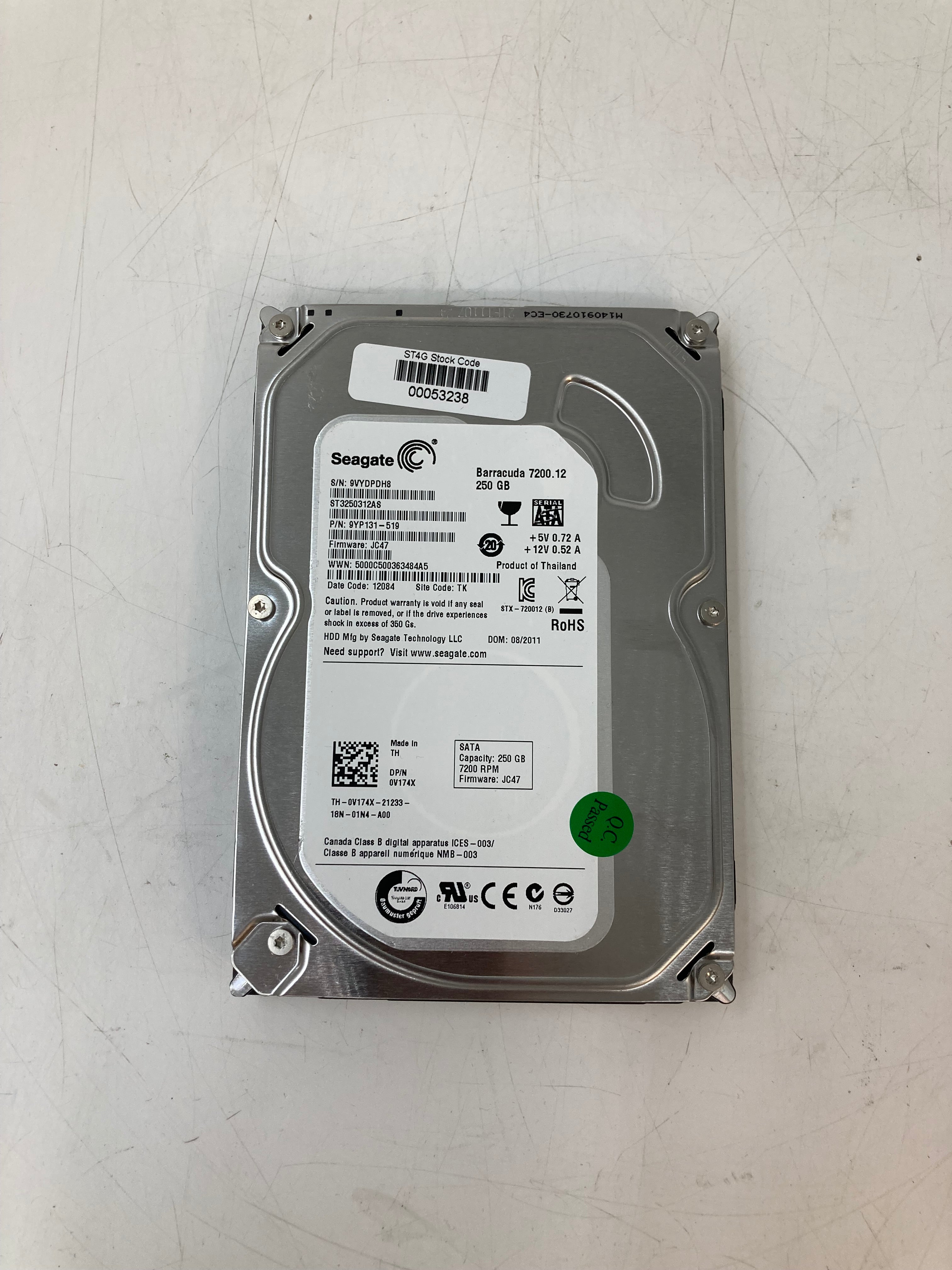 Seagate HDD | 250GB | 3.5 inch | SATA | MIX MODELS| 7.2K RPM | 6Gbps | Lot of 20