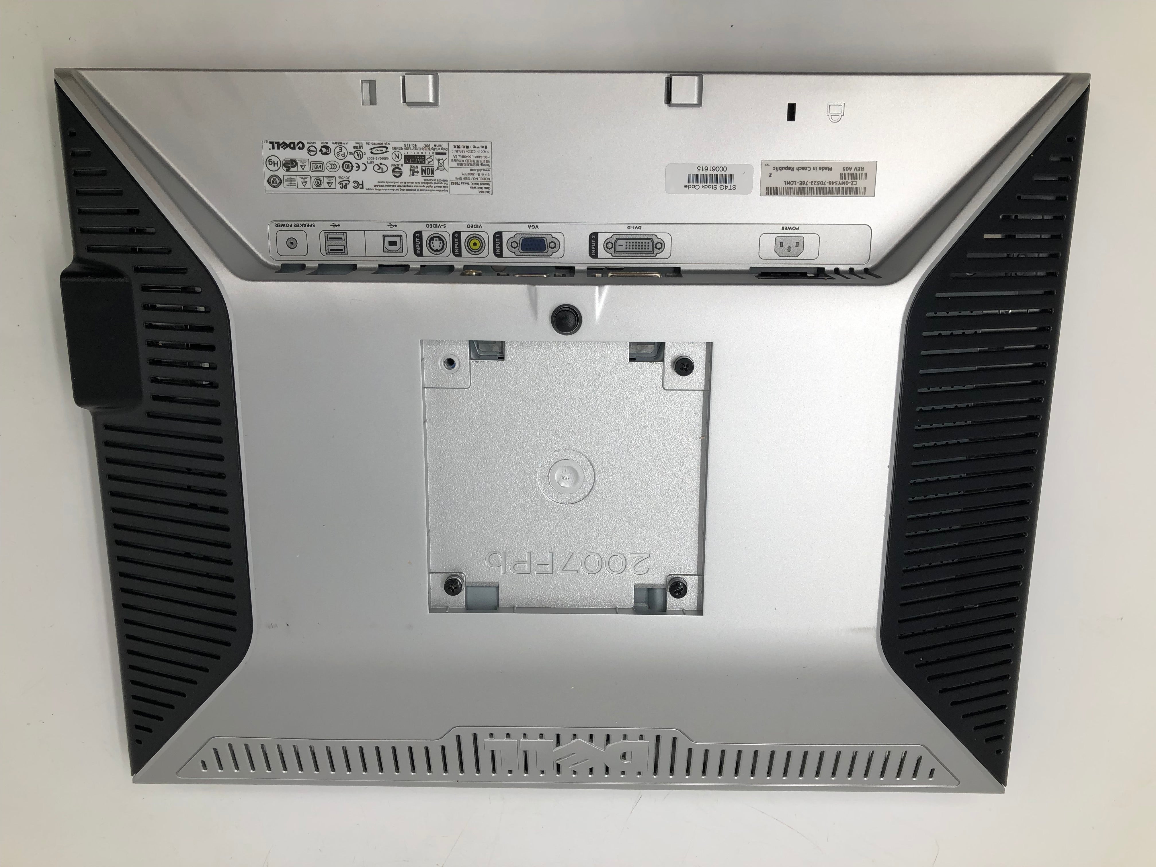 Dell 2007FPB UltraSharp Monitor 20" 1600 x 1200 VGA DVI No Stand