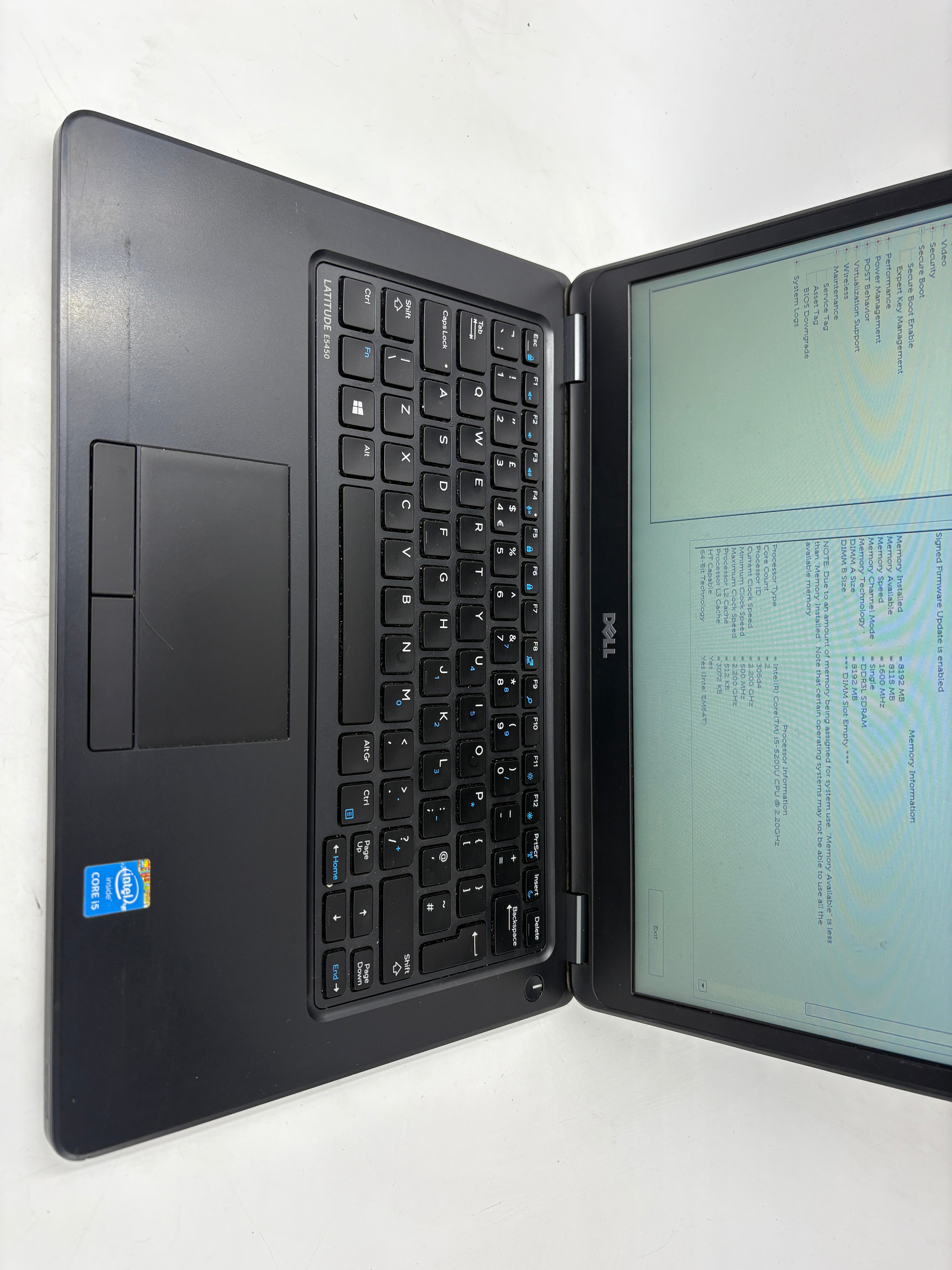 Dell Laptop Latitude E5450 14" Screen i5 5th Gen 8GB RAM NO SSD NO OS