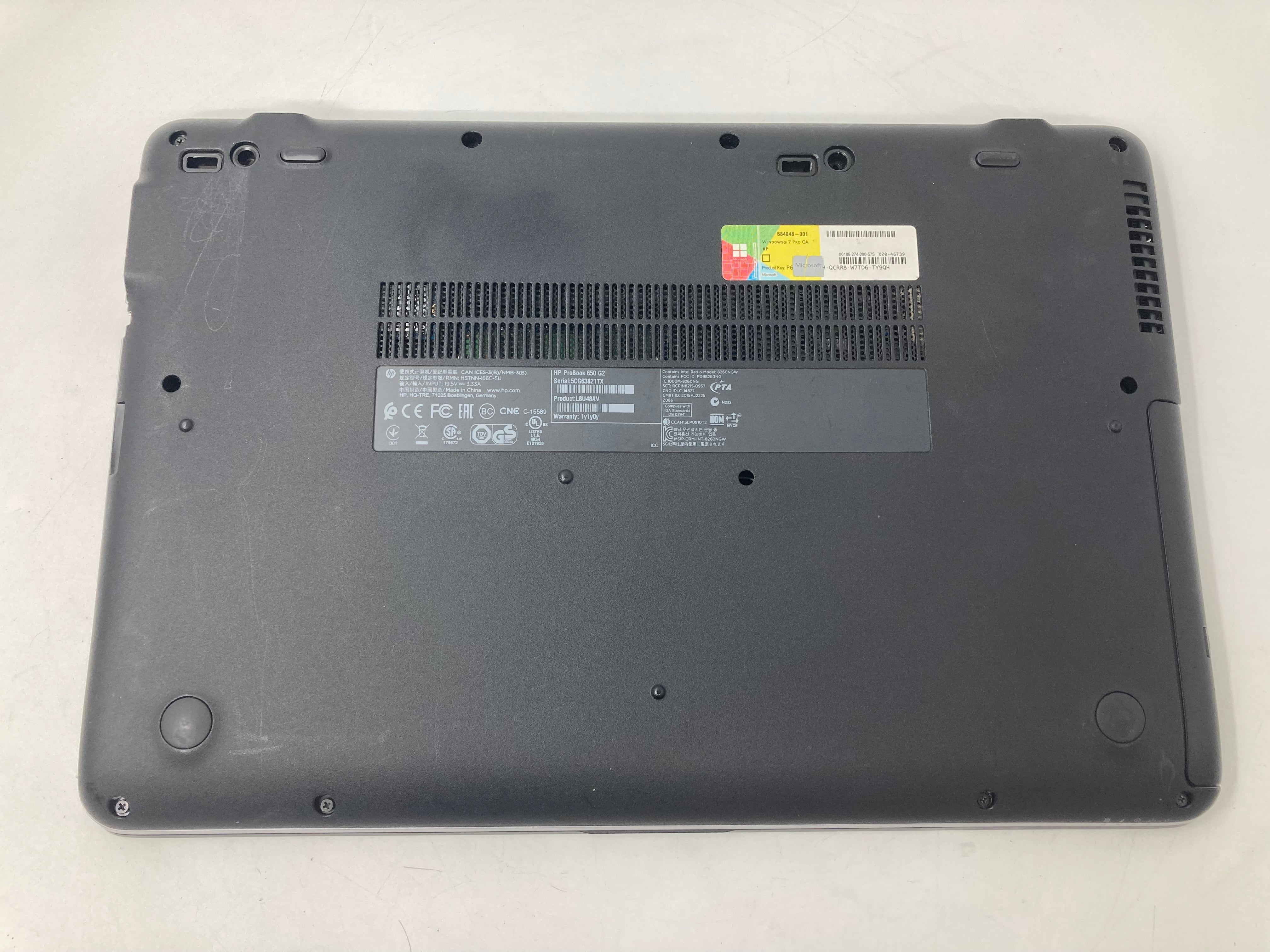HP ProBook 650 G2 15" Screen i5 6th Gen 4GB RAM 128GB SSD Win 10