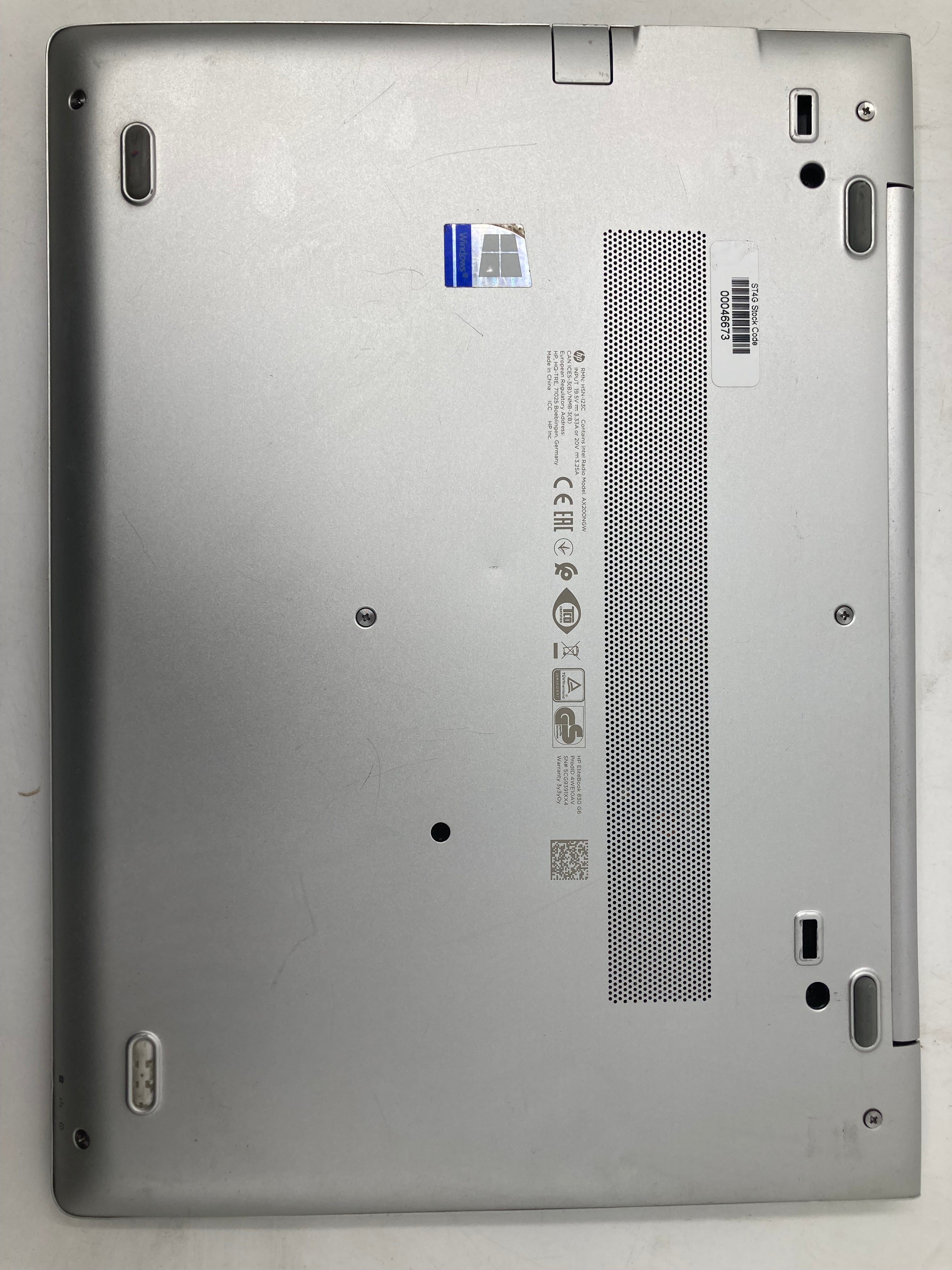 HP EliteBook 830 G6 13" Screen i5 8th Gen No RAM No SSD No OS *Spares*