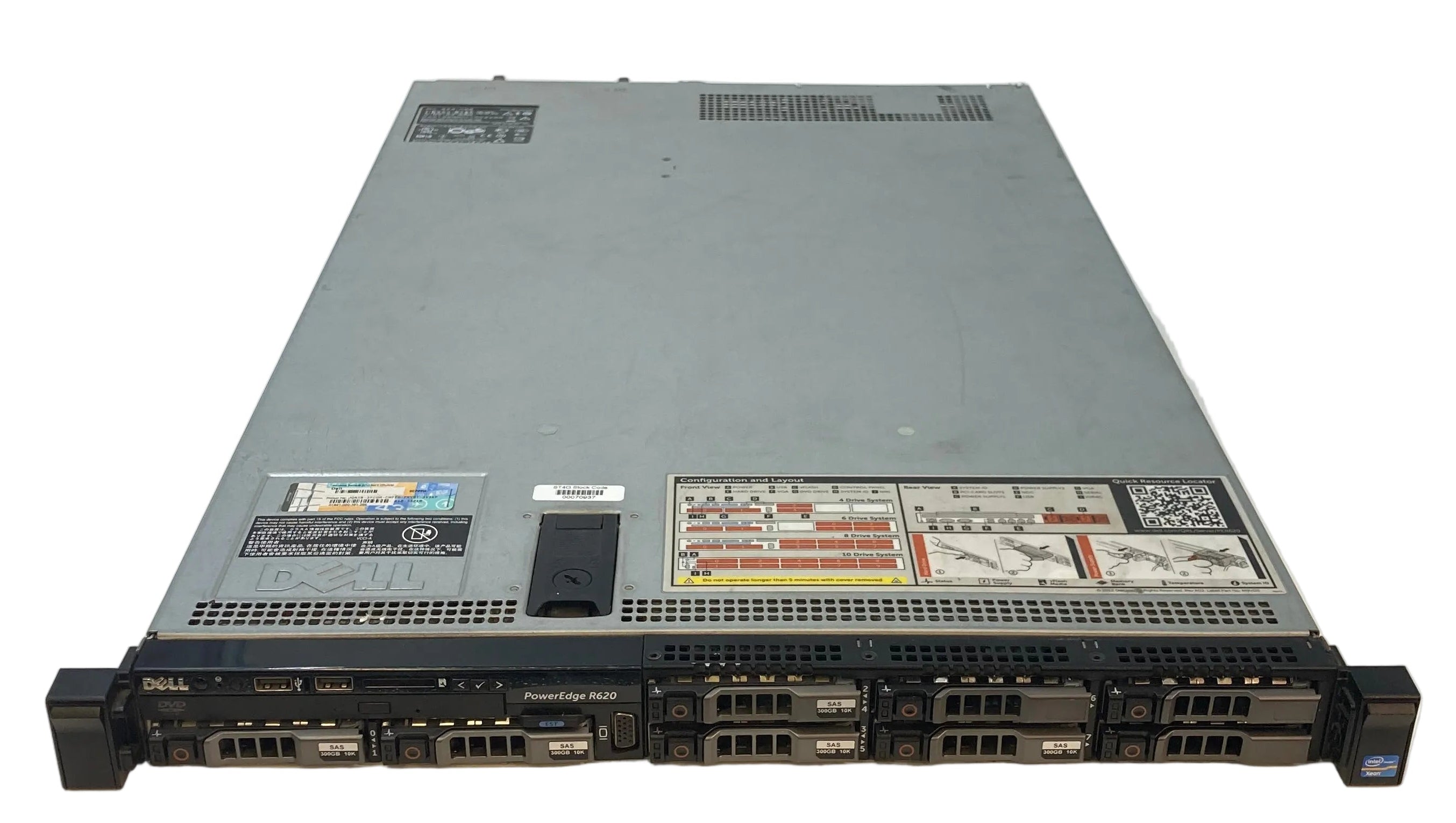 Dell PowerEdge R620 | 8-Bay 2U Rack Server | 5x 300GB + 3x 1.2TB SAS | 8GB RAM