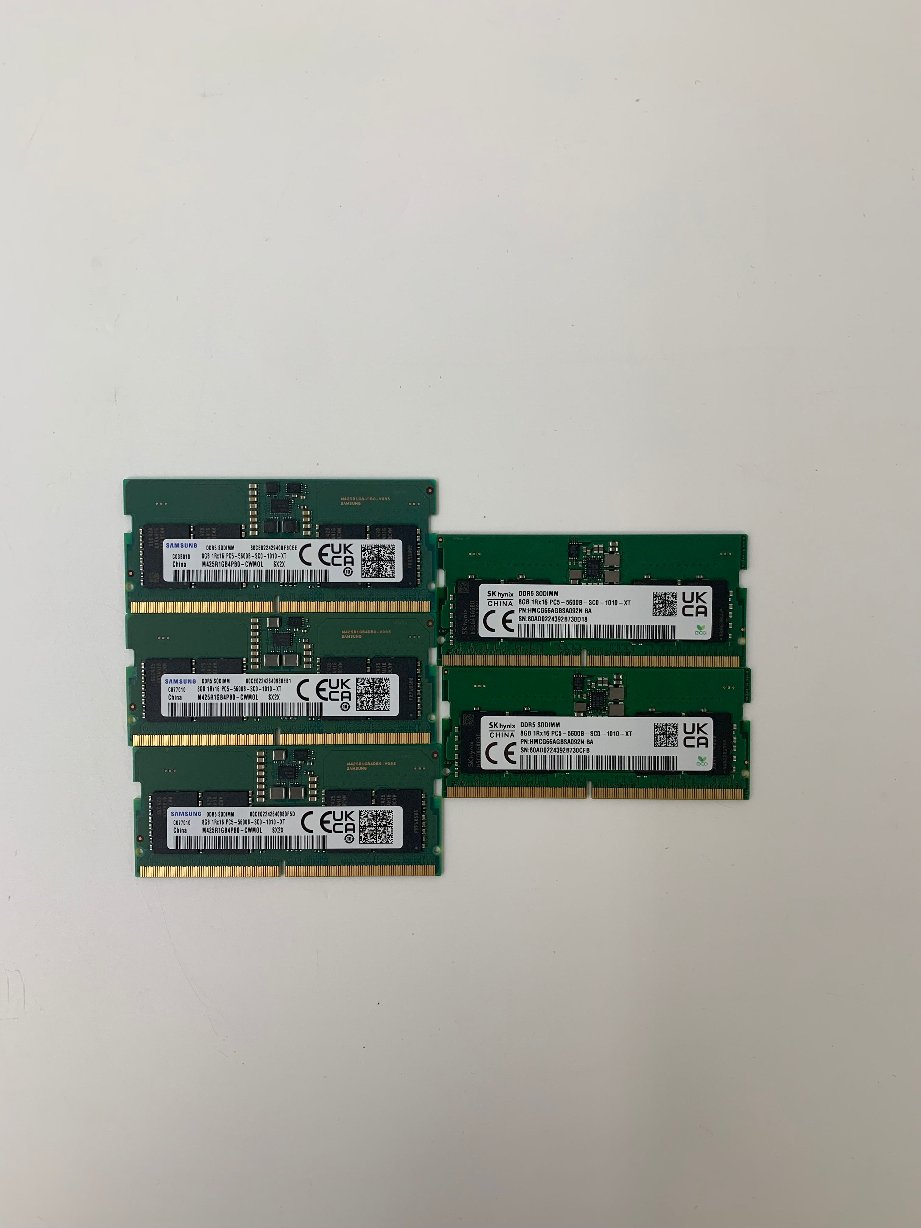 Laptop Memory 40GB (5x 8GB SODIMM) DDR5 5600MHz Samsung SK Hynix