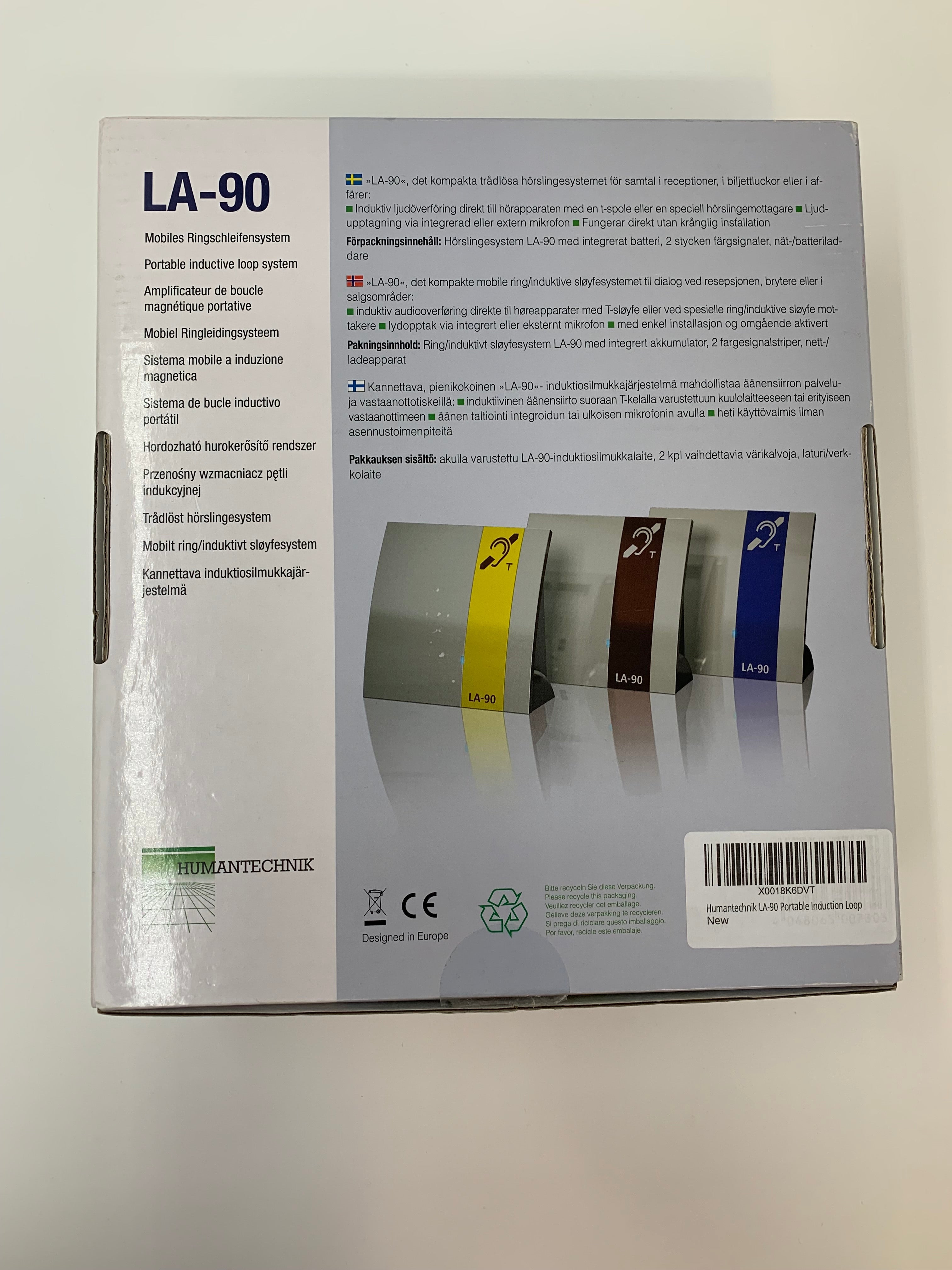 HumanTechnik LA-90 Portable Induction Loop System - Brand New, Opened Box