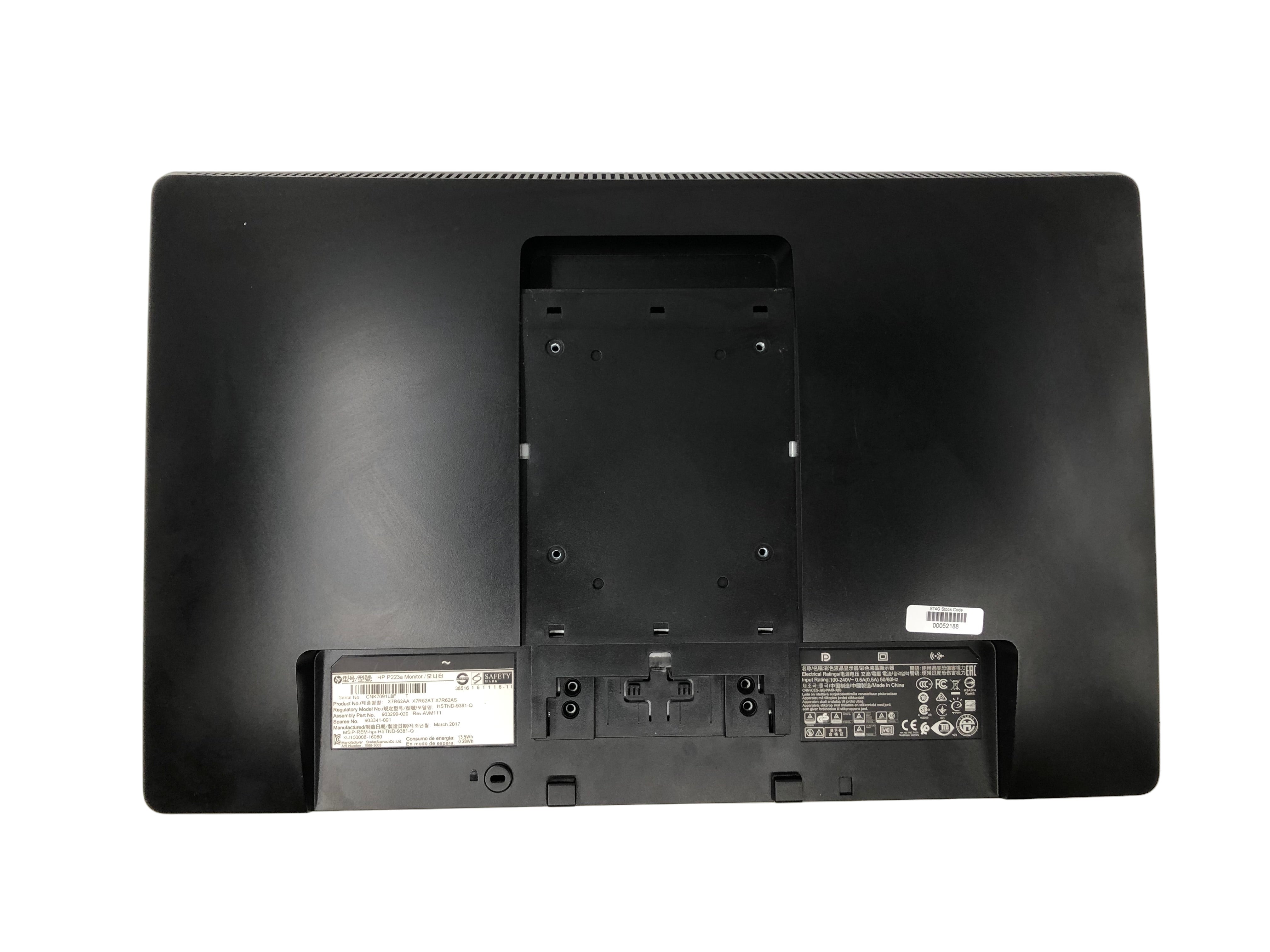 HP P223a Monitor 22" Screen VGA DisplayPort Lot Of 4