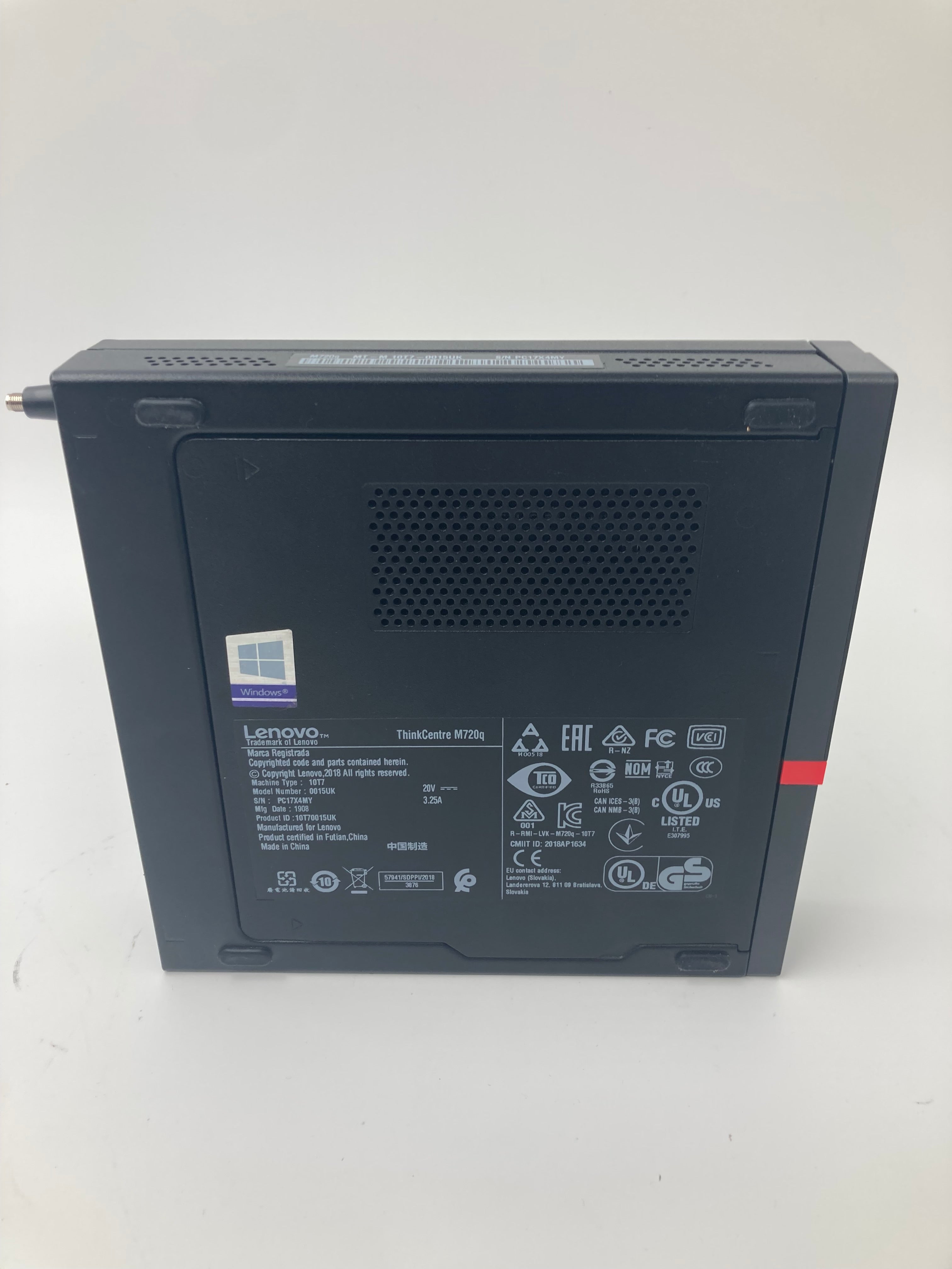 Lenovo PC ThinkCentre M720q Mini i3 8th Gen 4GB RAM No SSD No OS *Spares*