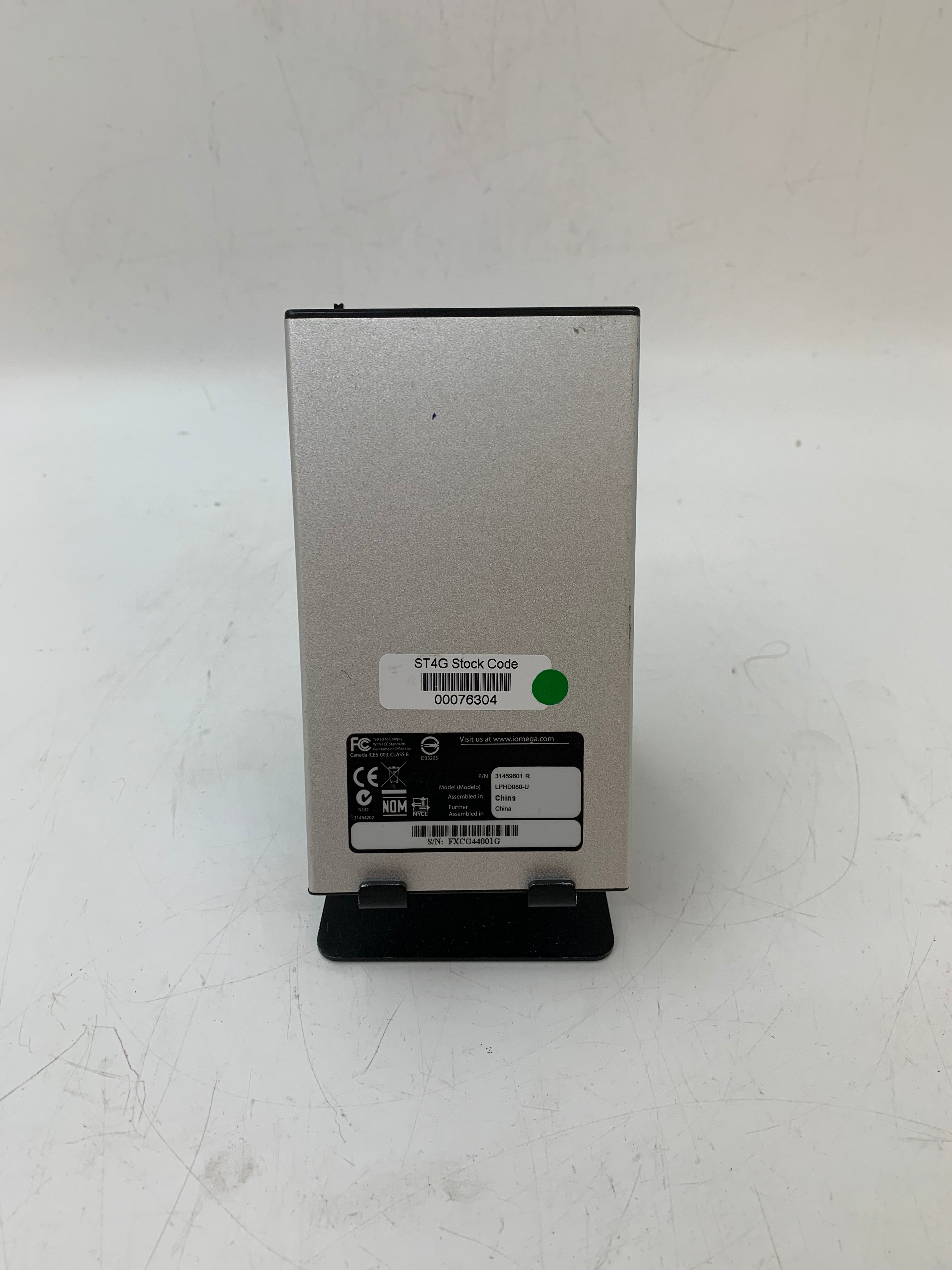 Iomega External HDD | 80GB | 2.5 inch | USB | LPHD080-U | 5.4K RPM | 480Mbps
