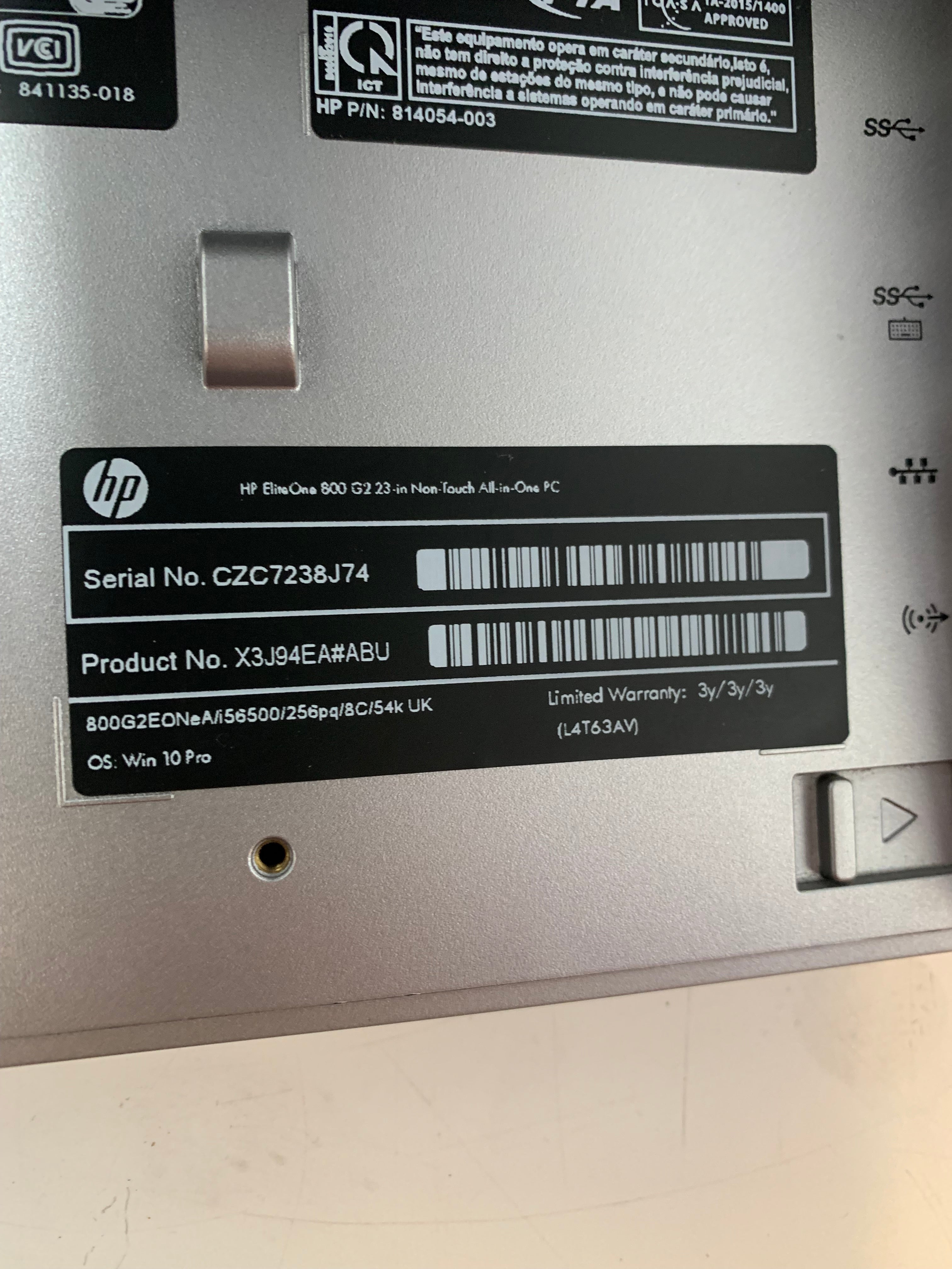 HP EliteOne 800 G2 Non Touch AIO | 23" FHD | i5 6th Gen | 8GB RAM | 256GB SSD | W11 Pro