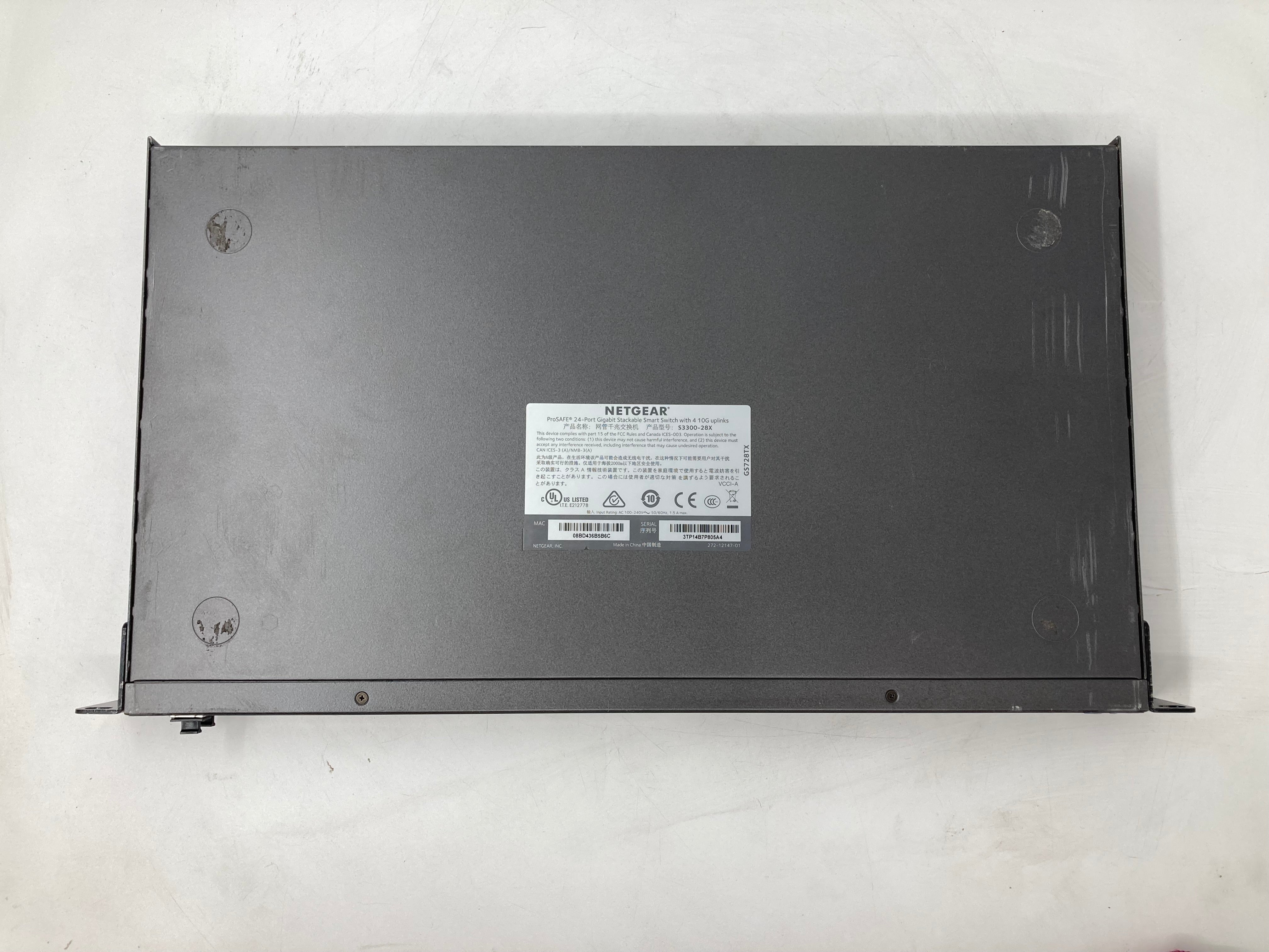 Netgear Pro Safe S3300-28X-POE+ 28-Port Gigabit Stackable Smart Switch #3