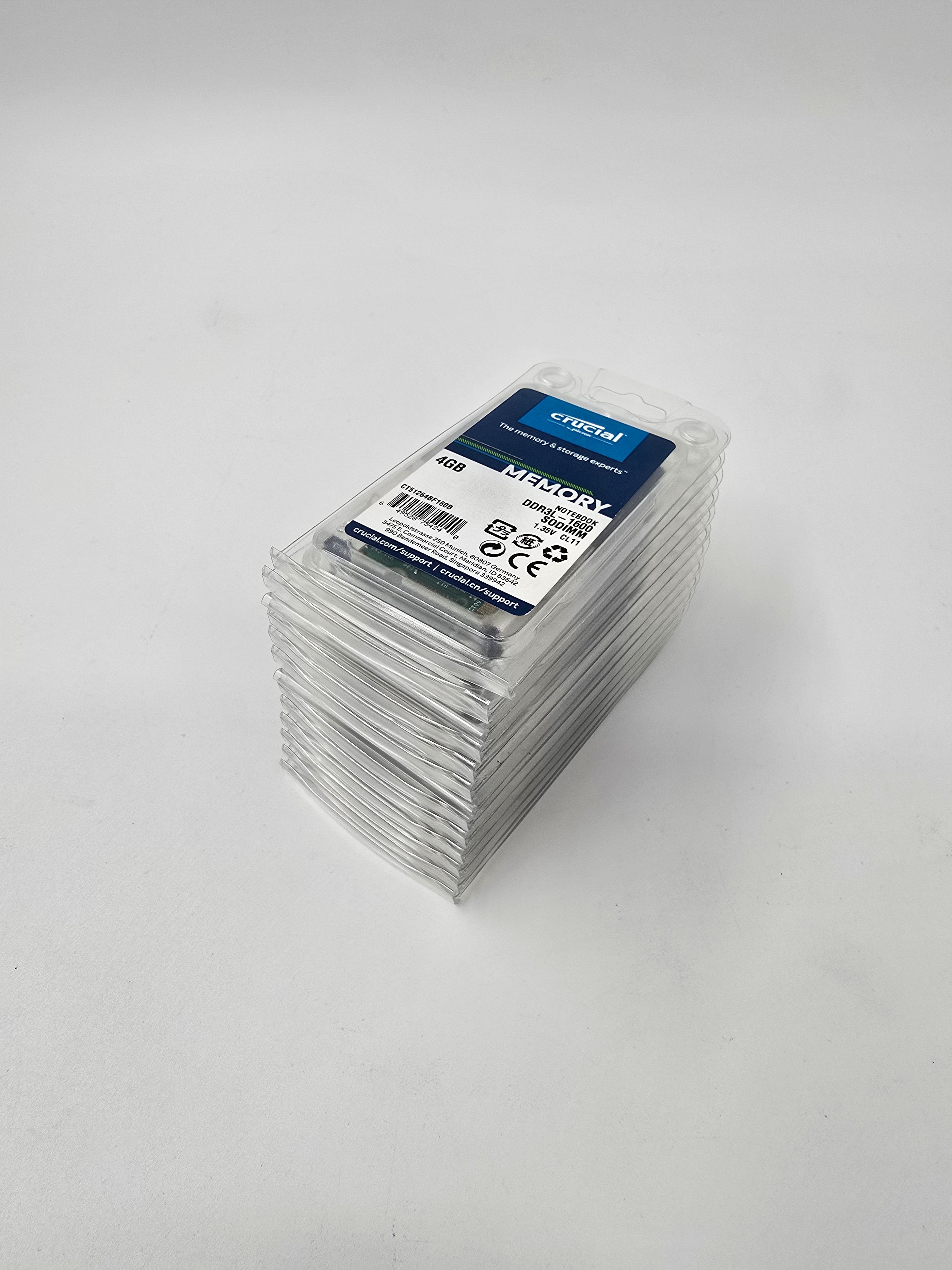 Crucial Laptop RAM 4GB DDR3L 1600MHz 1.35V CL11 SODIMM Lot of 13