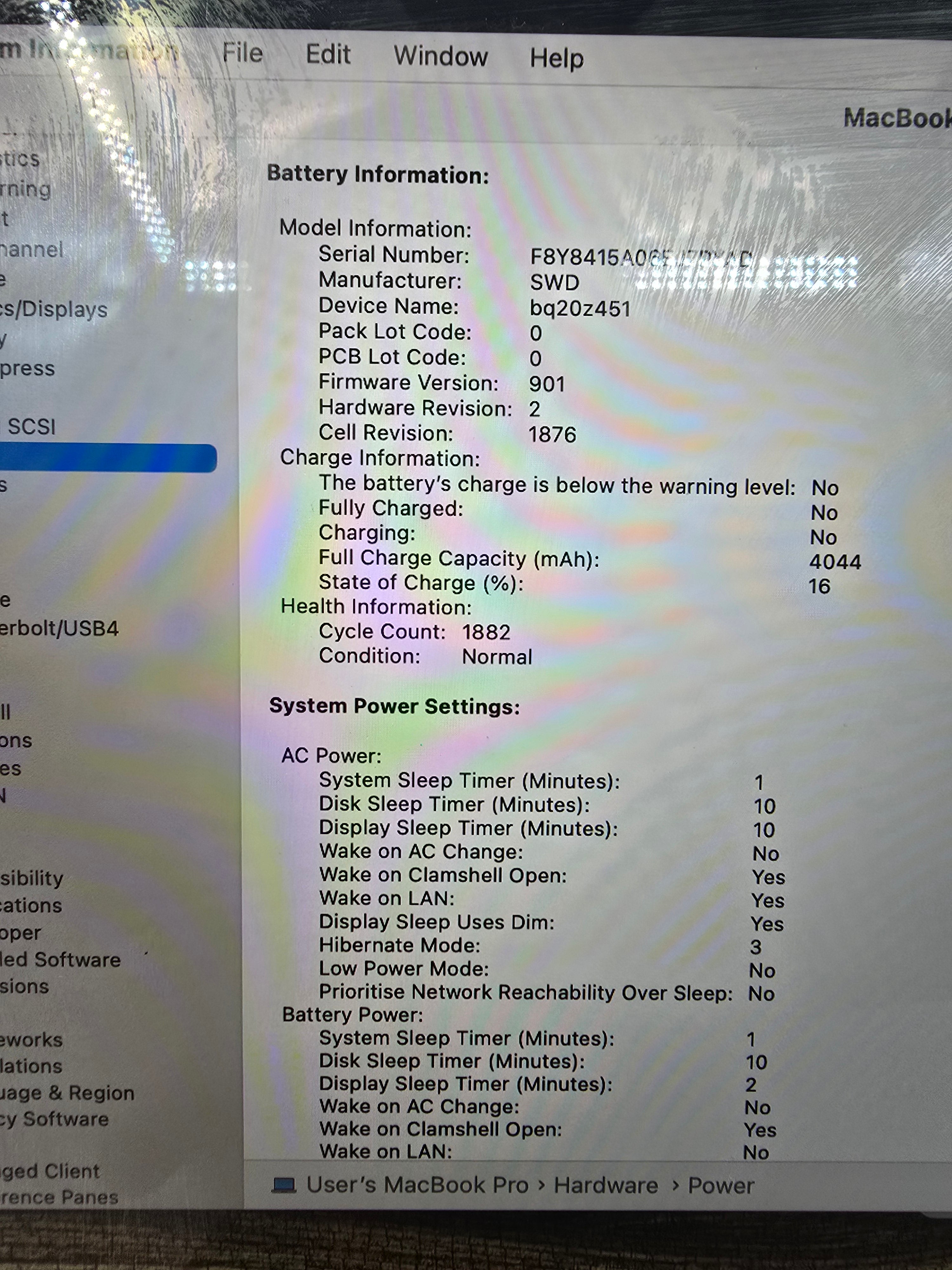 Apple MacBook Pro 2018 TouchBar 13.3" i7 8th Gen 16GB RAM 256GB SSD Sonoma