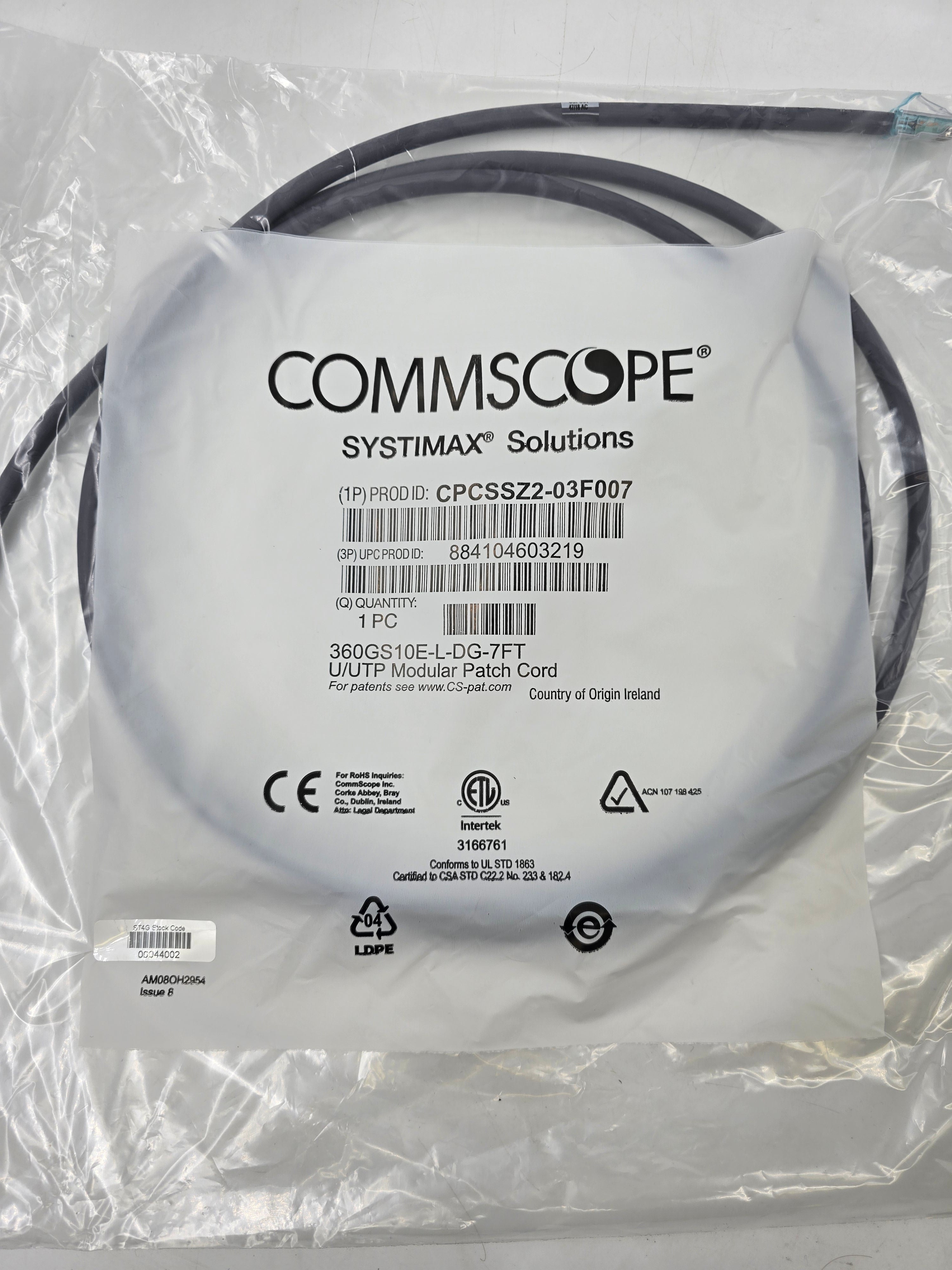 Commscope GigaSPEED X10D® 360GS10E Patch Cord Lot of 21