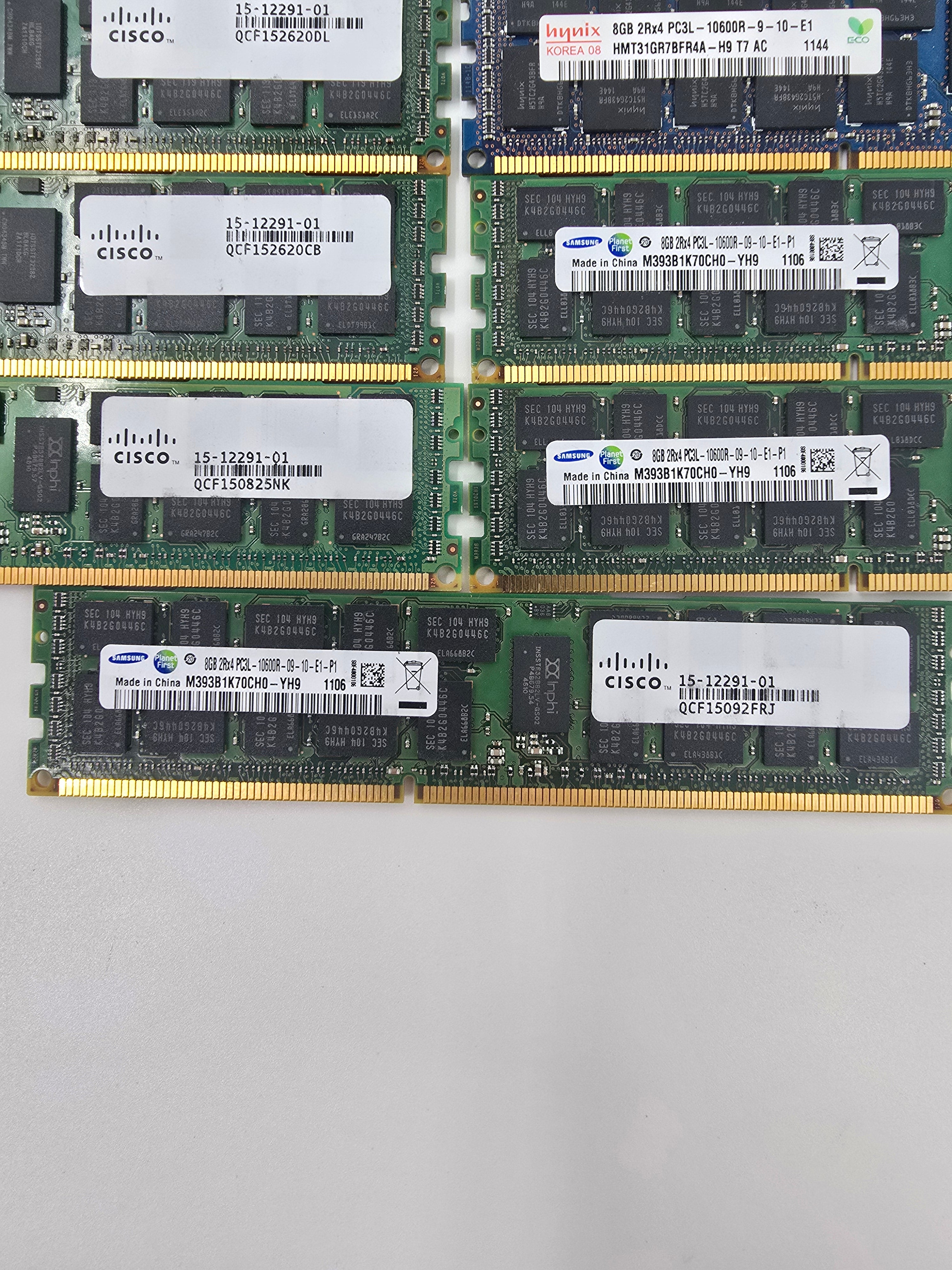 Cisco Server RAM Bundle 4/8GB 2Rx4 PC3L 10600R P/N  15-12291-01 / 15-12296-01