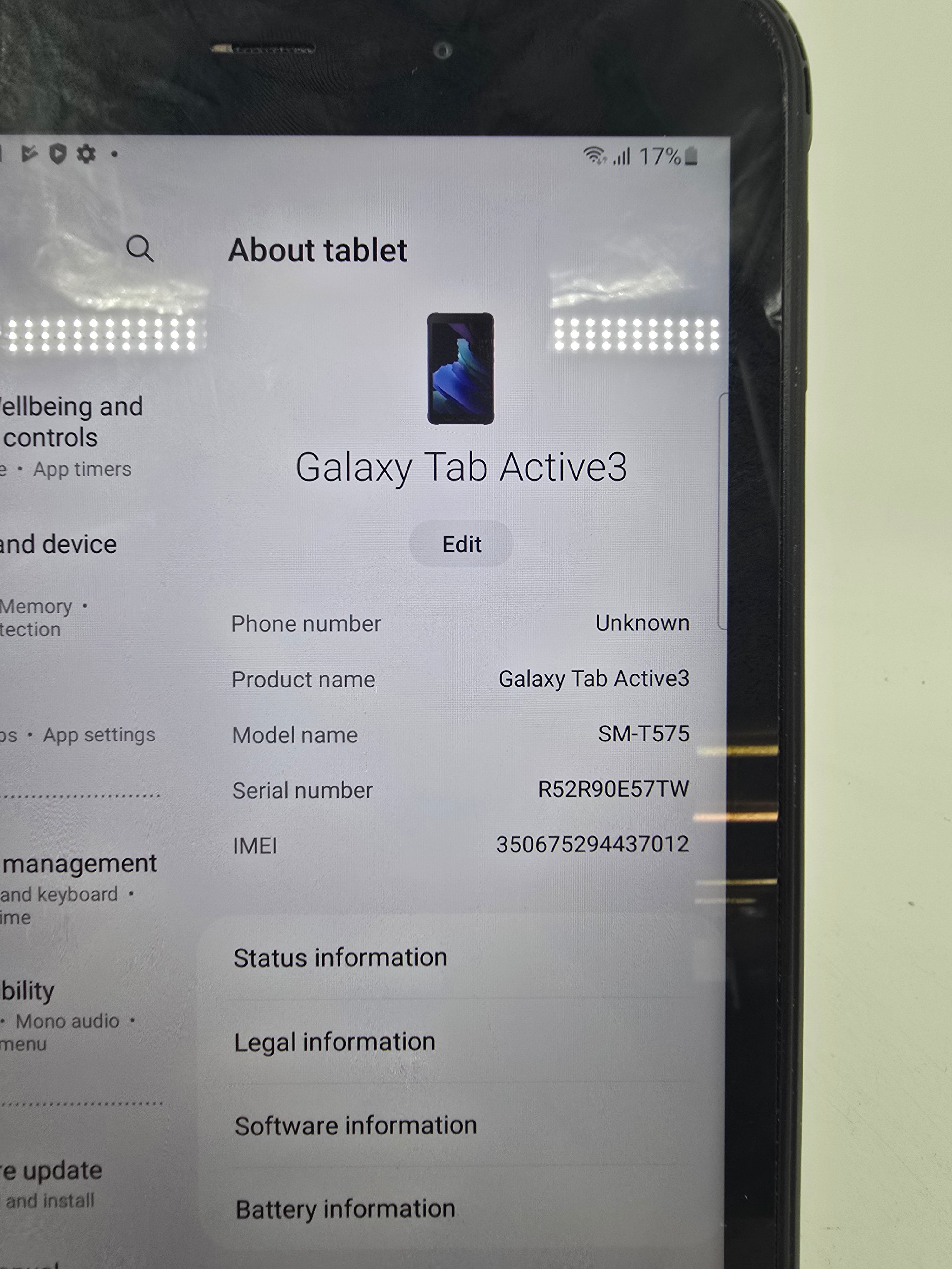 Samsung Galaxy Tab Active 3 8" Screen 64GB Storage Tablet