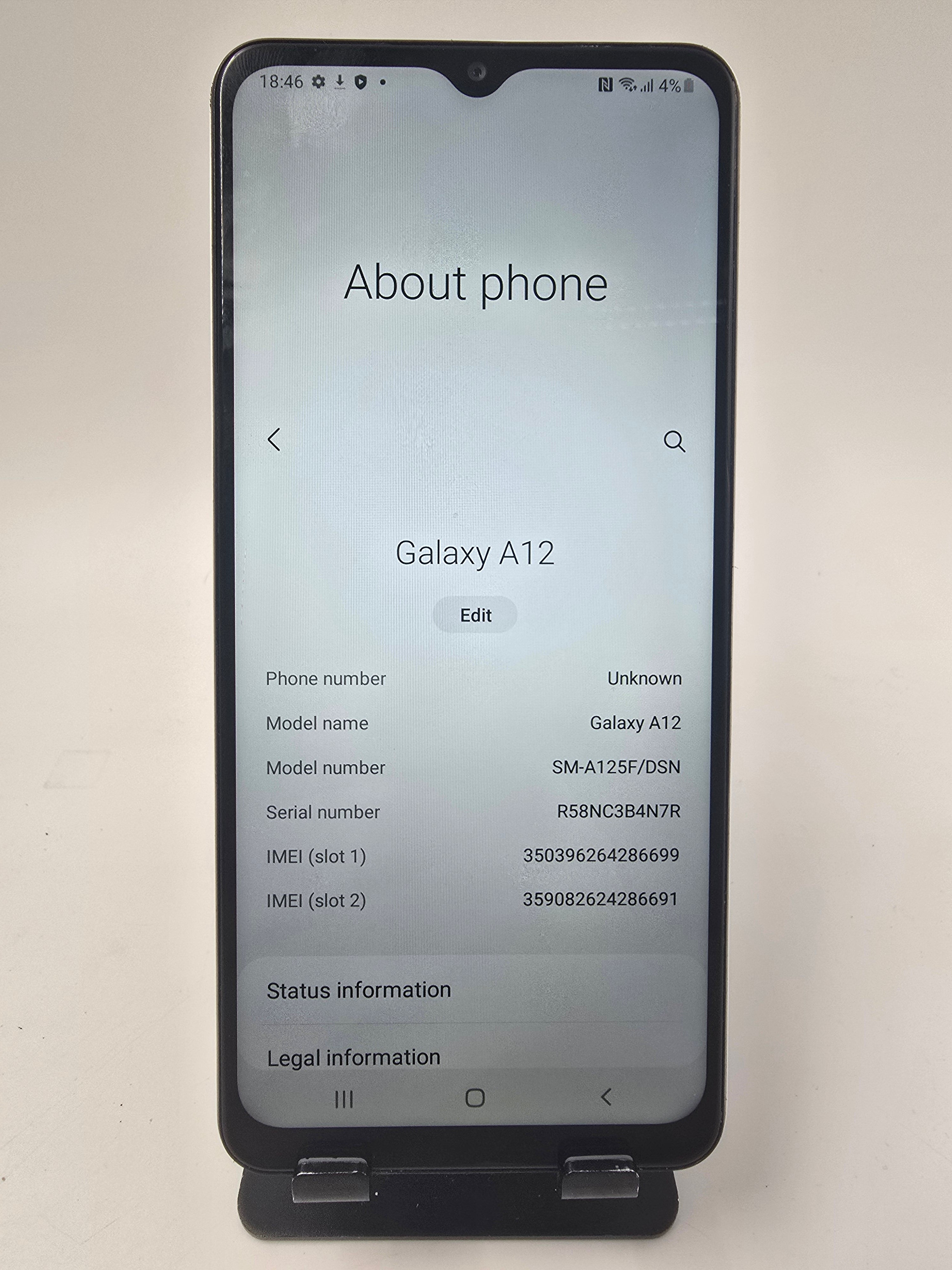 Samsung Galaxy A12 6.5" 64GB Storage O2 Network Lock White