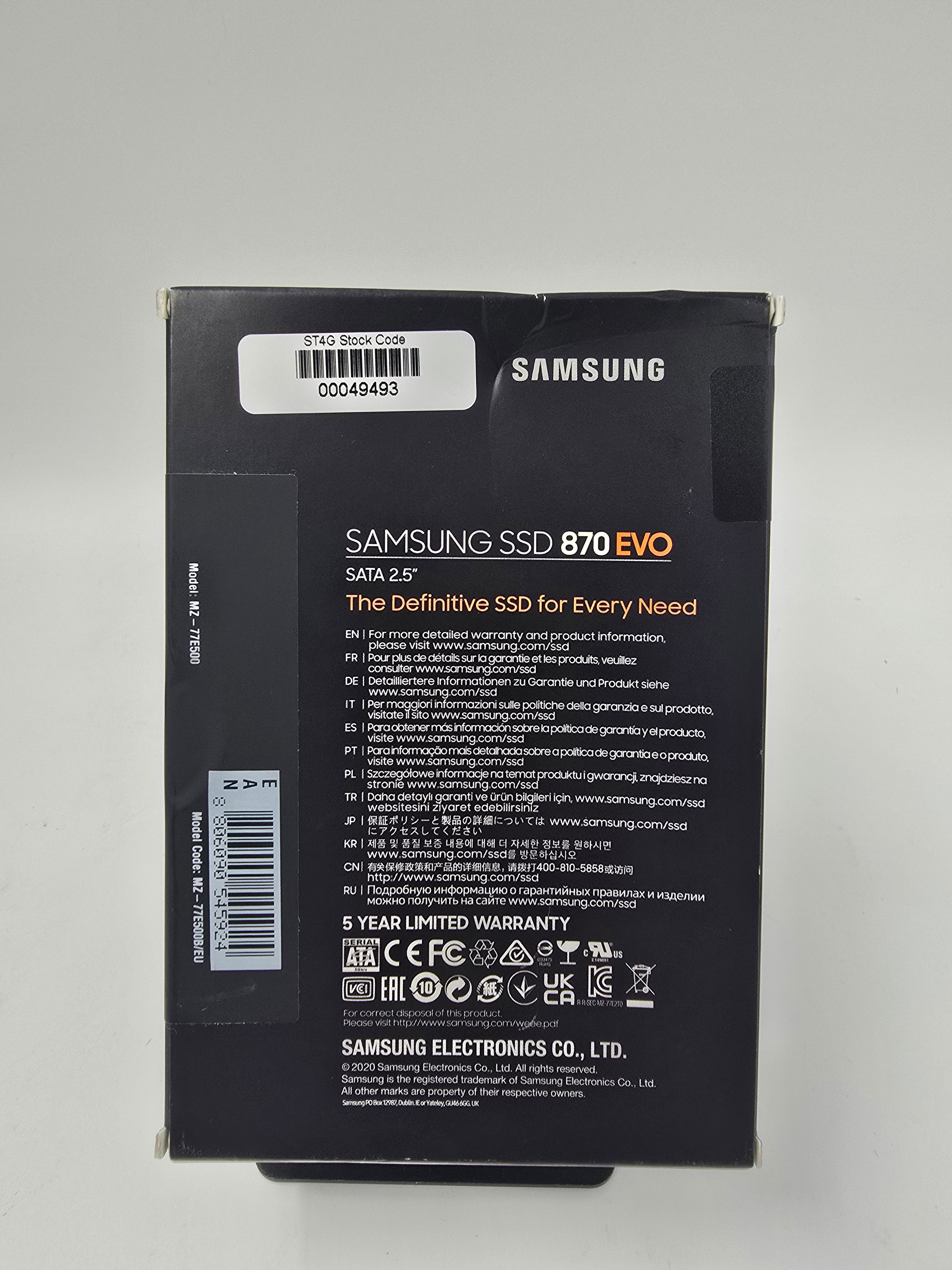 Samsung SSD 870 EVO SATA 2.5" 500GB MZ-77E500 Brand New
