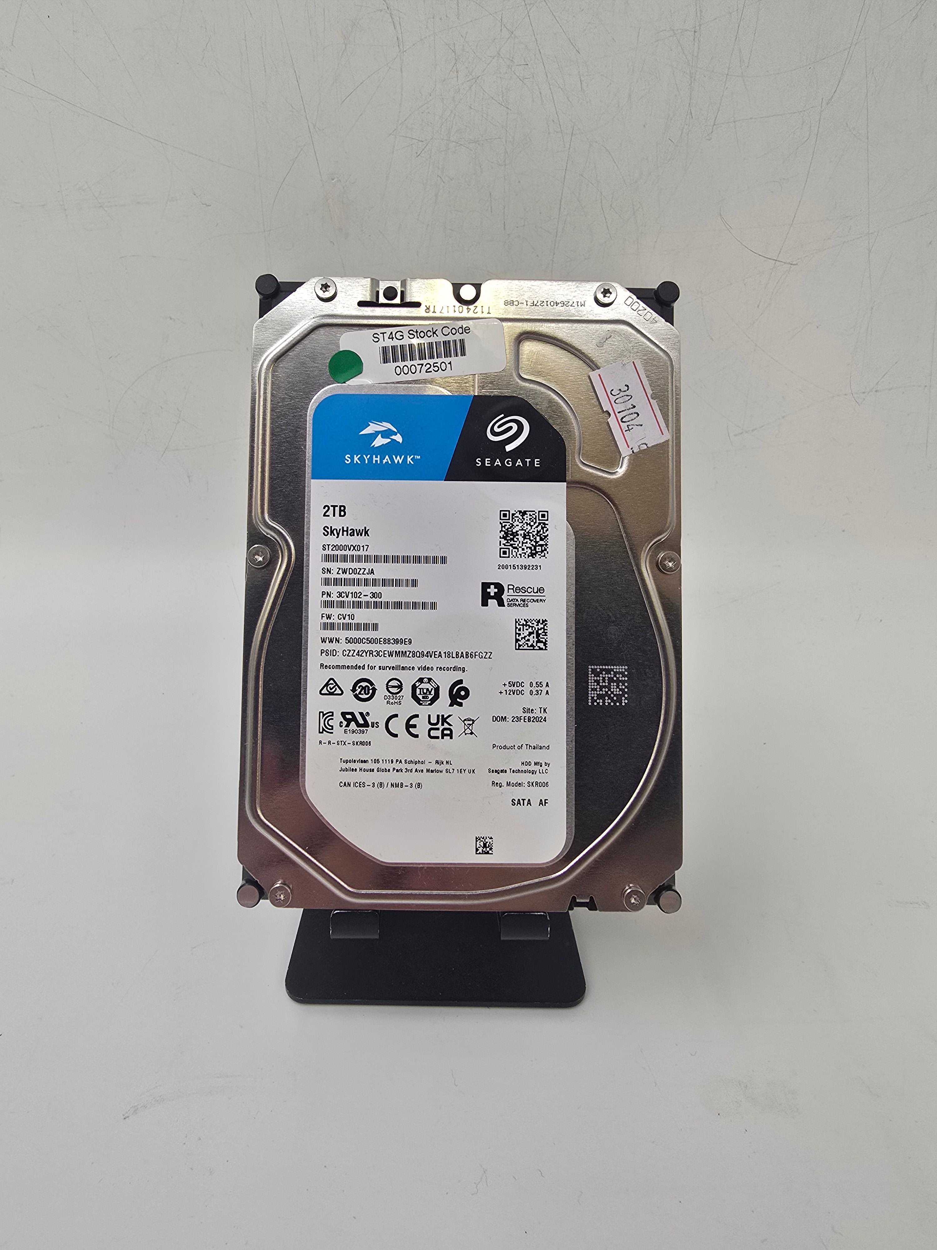 SeaGate HDD | 2TB | 3.5 Inch | SATA | ST2000VX017 | 5400 RPM | 6Gbps | CCTV