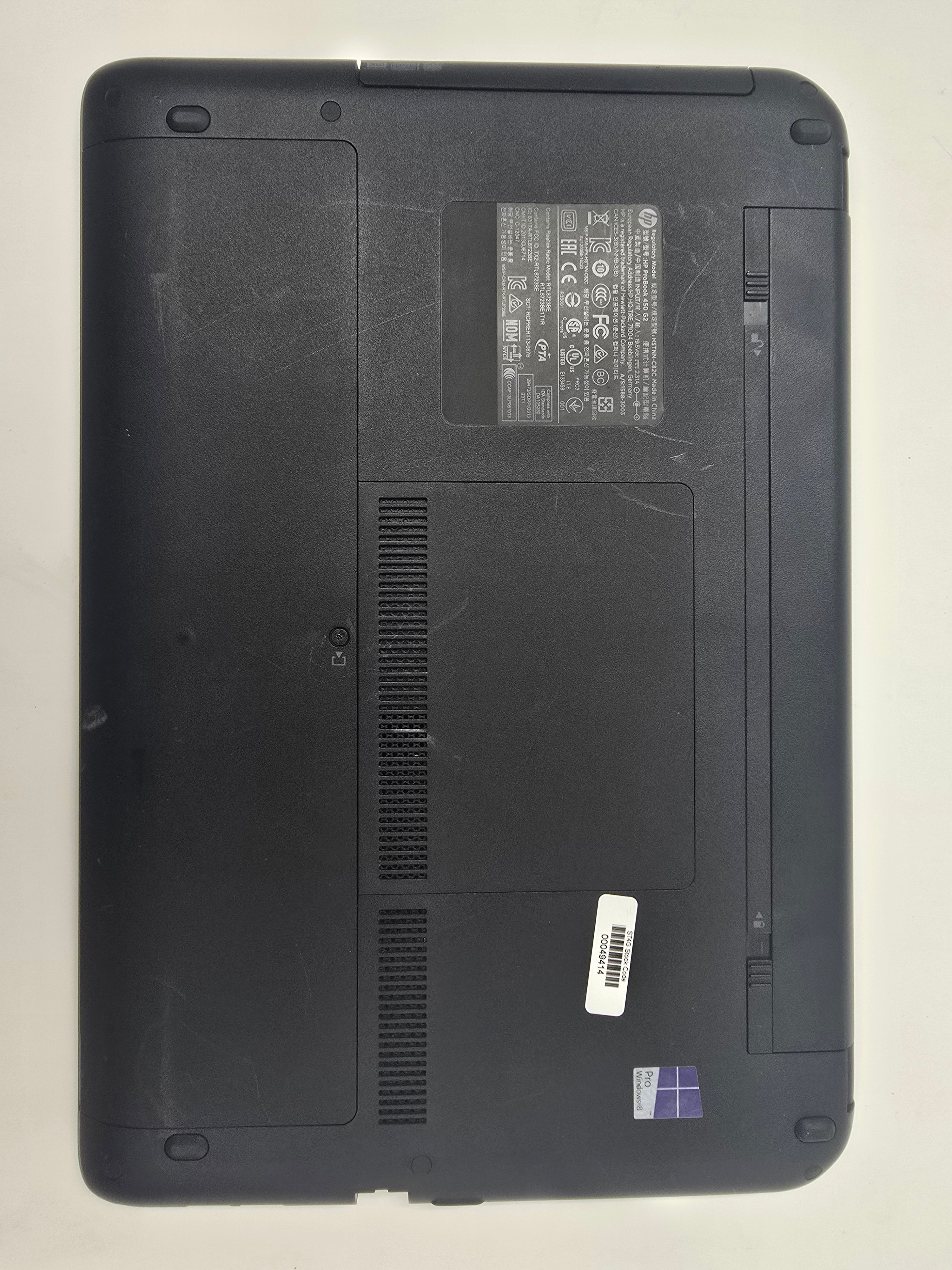 HP Laptop ProBook 450 G2 15.6" Screen i3 4th Gen 4GB RAM No HDD *Spares*