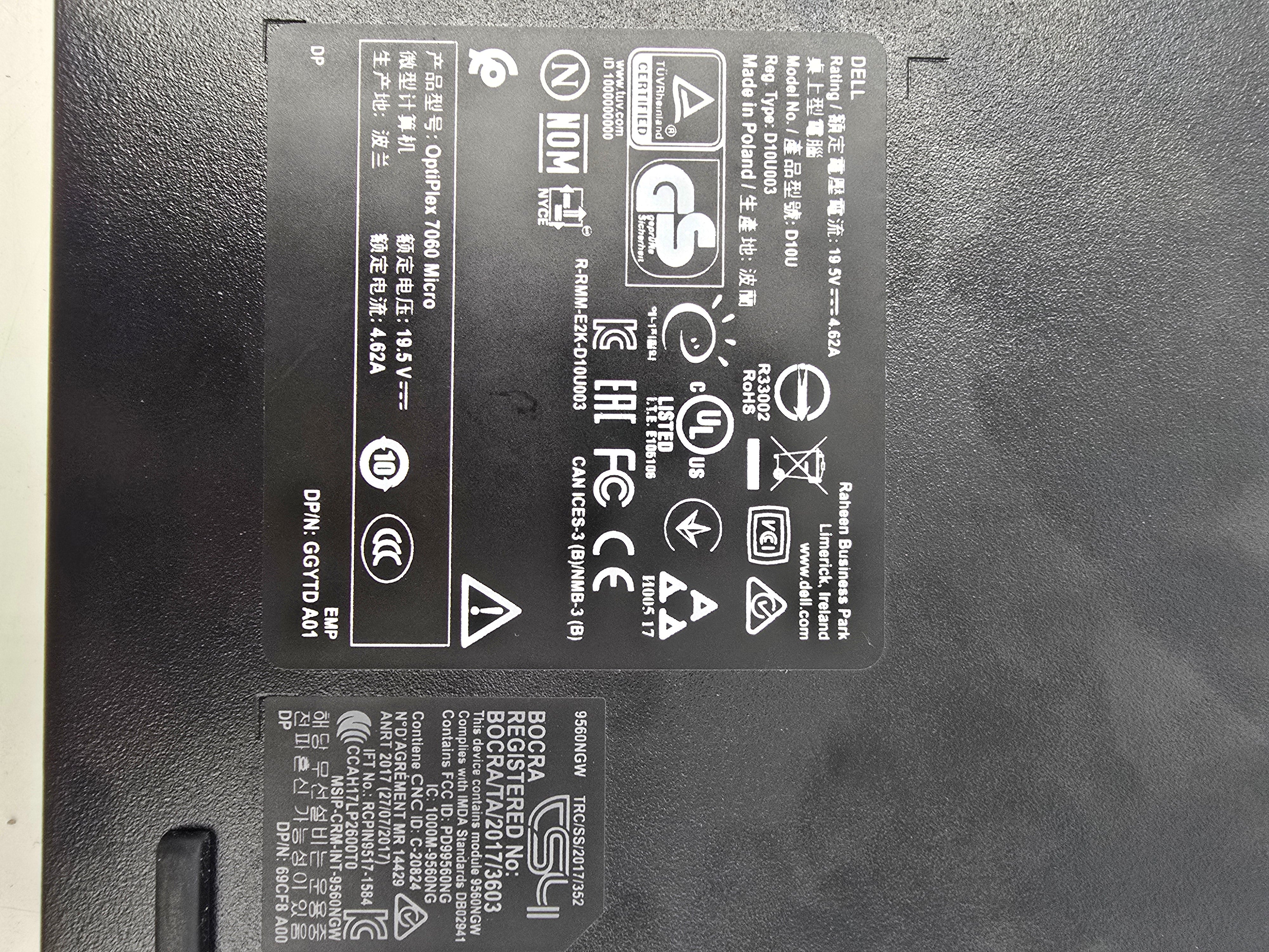 Dell Desktop OptiPlex 7060 Micro i7 8th Gen 8GB RAM 240GB SSD W11 Inc. PSU