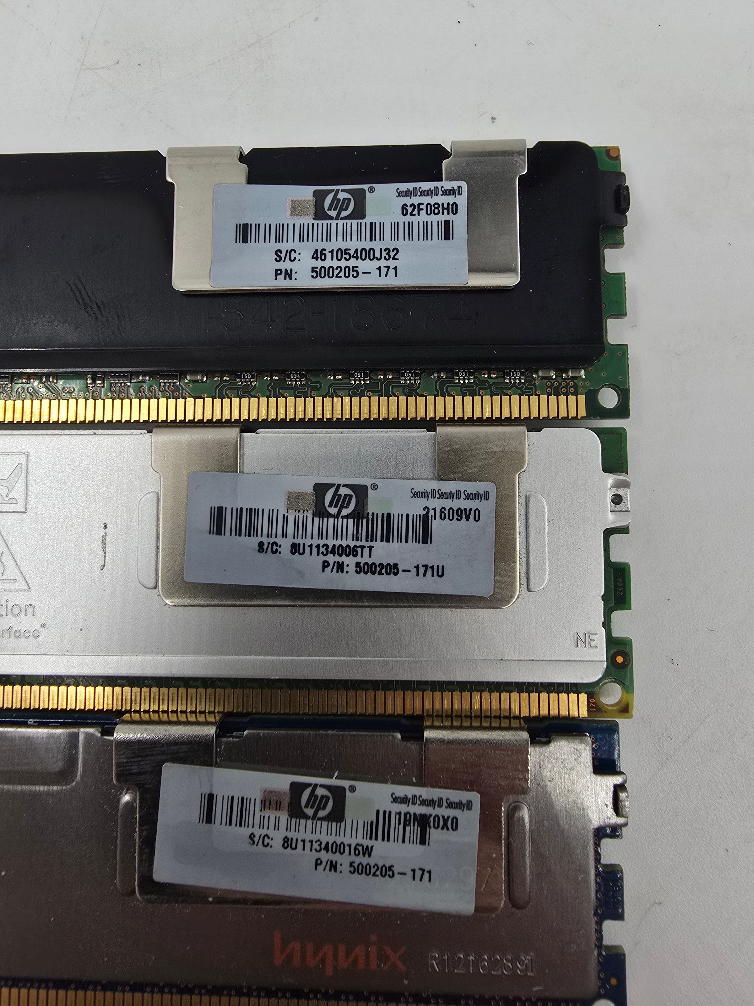 Server RAM 192GB (24x 8GB) 2Rx4 PC3 10600R HP P/N 500205-171U Lot of 24