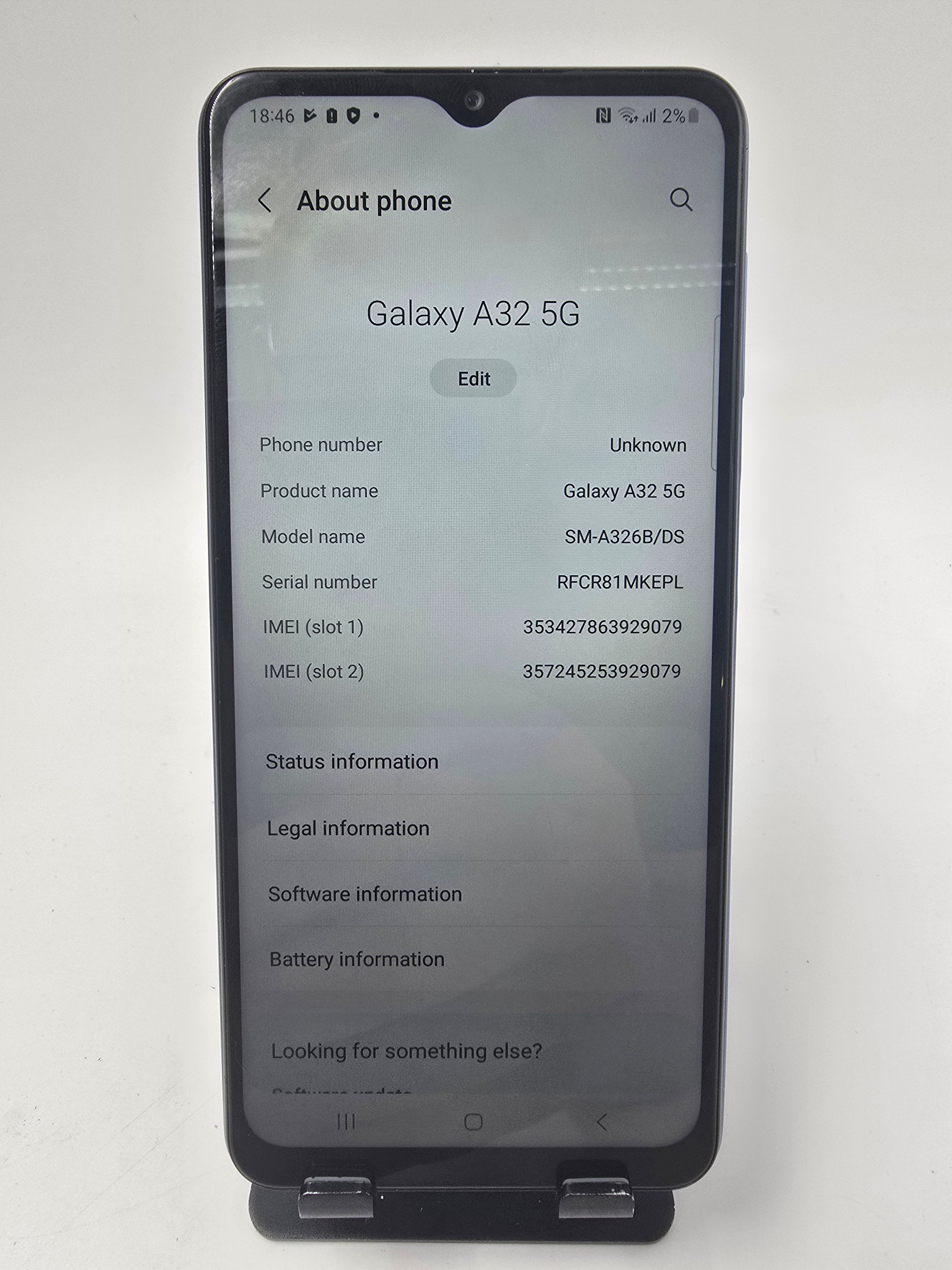 Samsung Galaxy A32 5G 6.5" 64GB Storage O2 Network Lock Blue