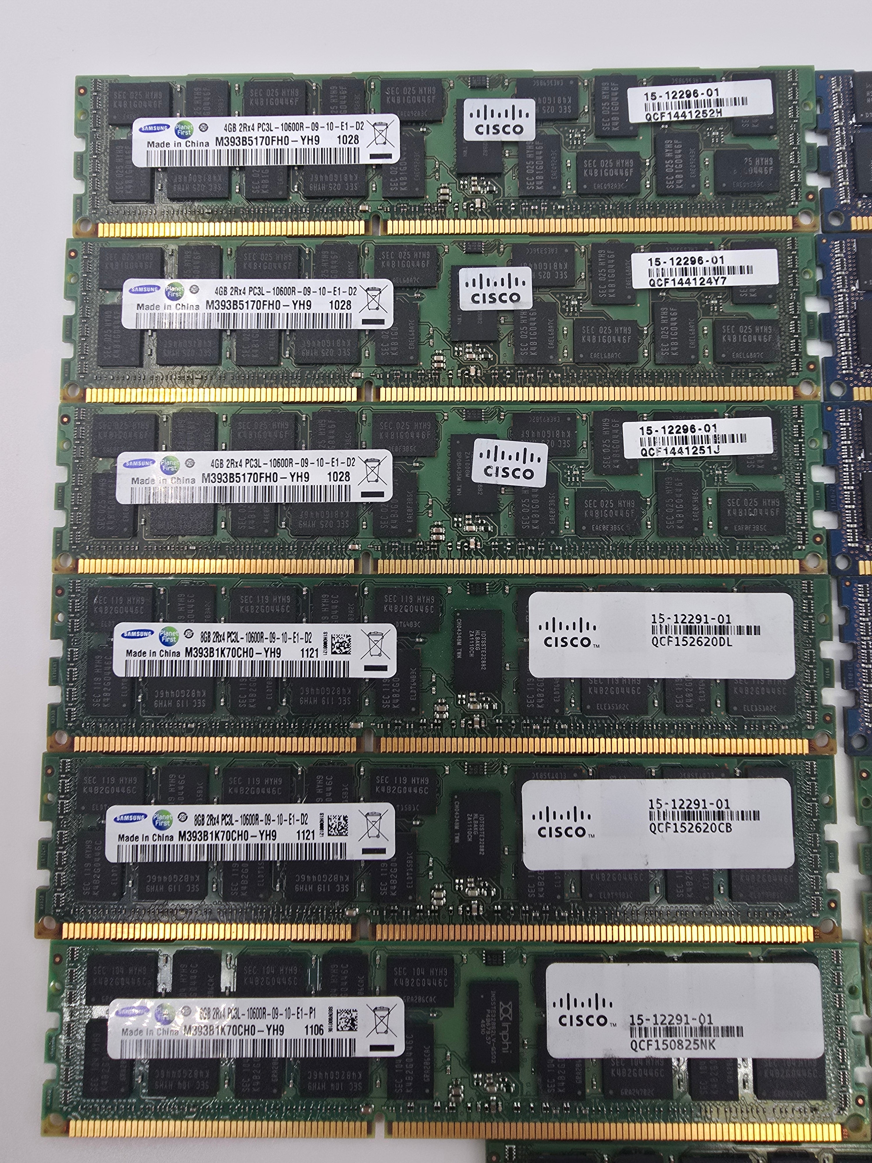 Cisco Server RAM Bundle 4/8GB 2Rx4 PC3L 10600R P/N  15-12291-01 / 15-12296-01