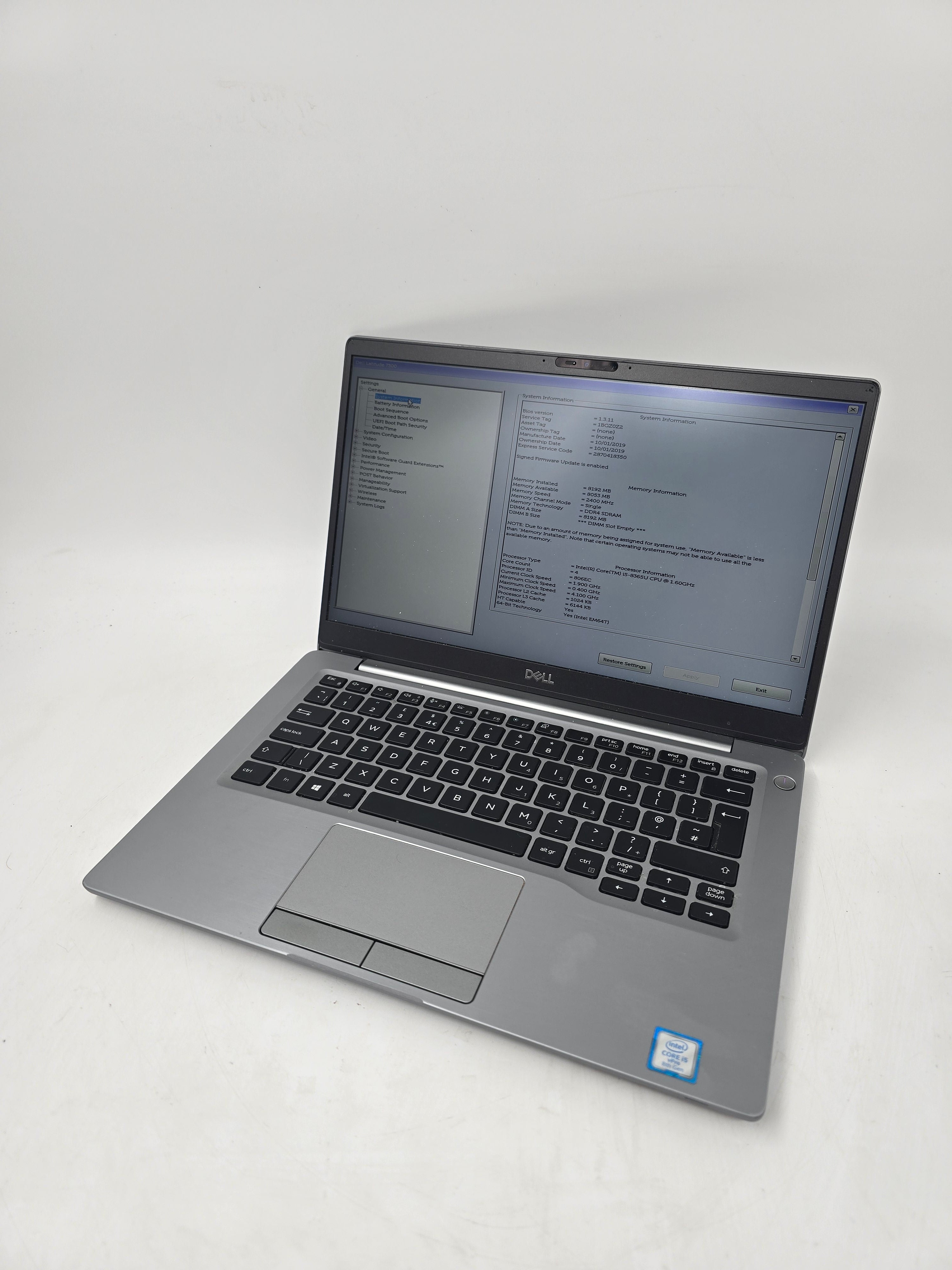 Dell Latitude 7300 13" Screen i5 8th Gen 8GB RAM 256GB SSD No OS *Spares*