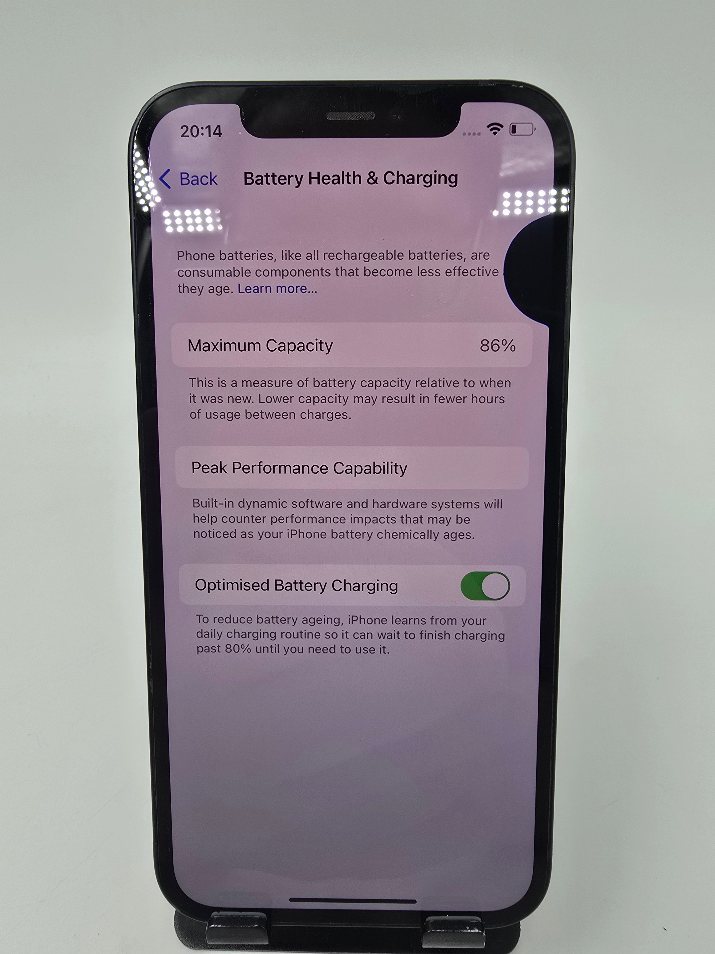 Apple iPhone 12 2020 6.1" 256GB Storage Black Unlocked 86% Battery Health Spares