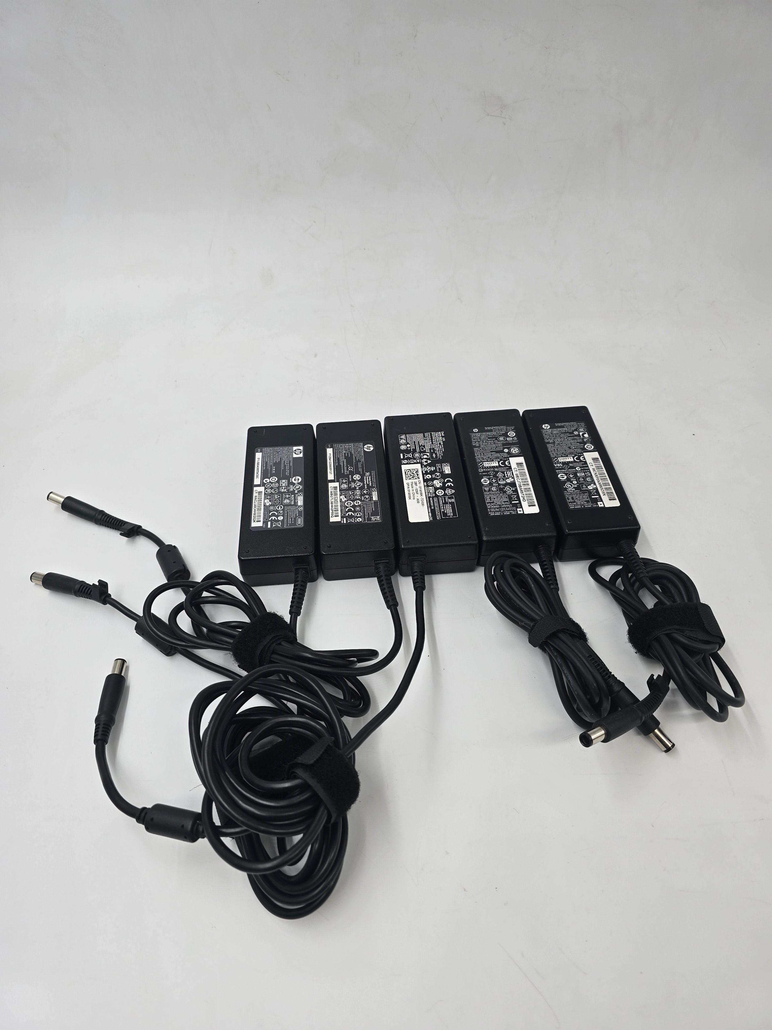 HP Genuine Laptop Charger 90W Big Tip Charger Lot of Five Mixed Models