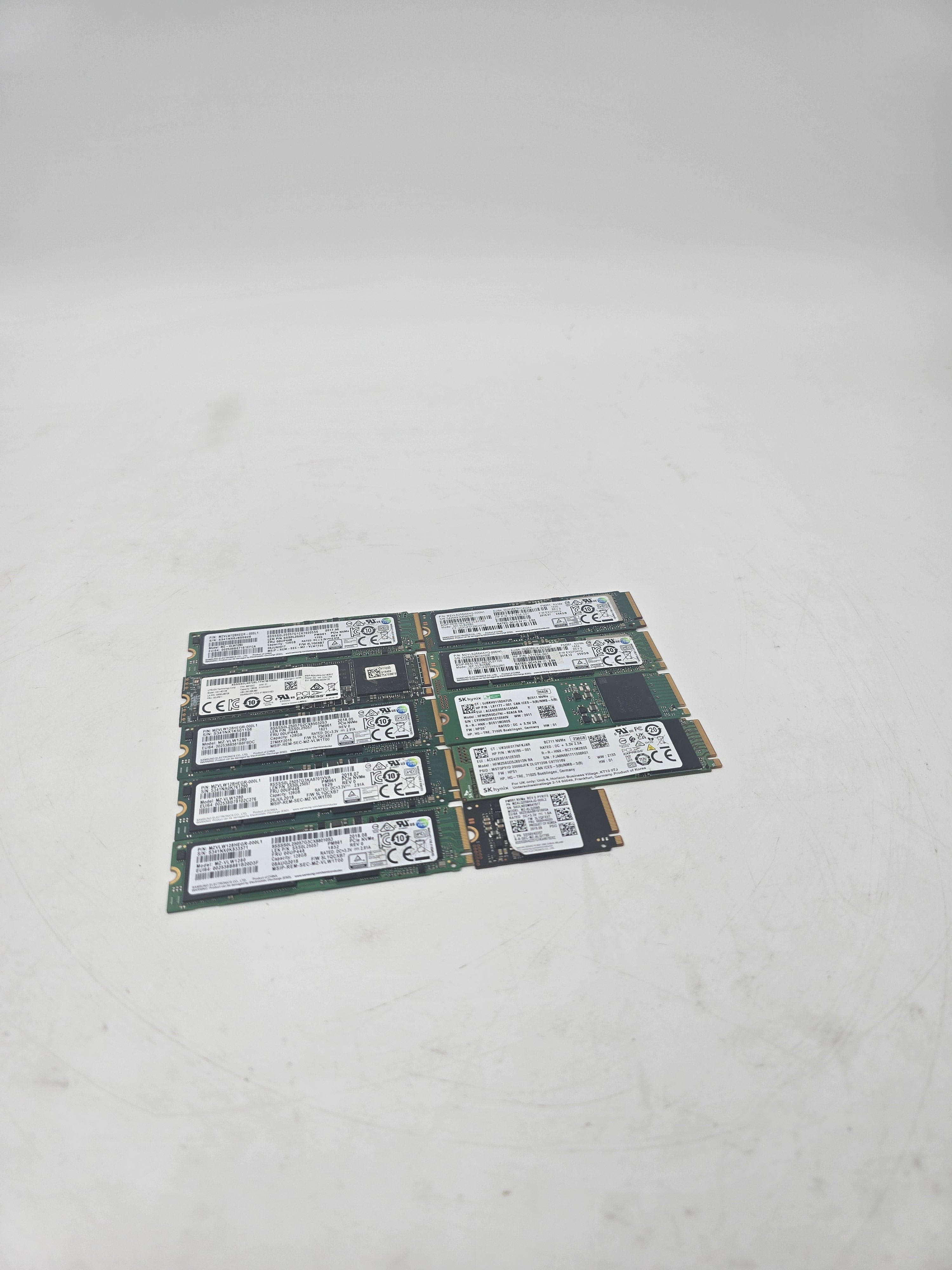 Solid State Drive 128GB 256GB M.2 NVME 2280 2242 SSD Lot of Ten