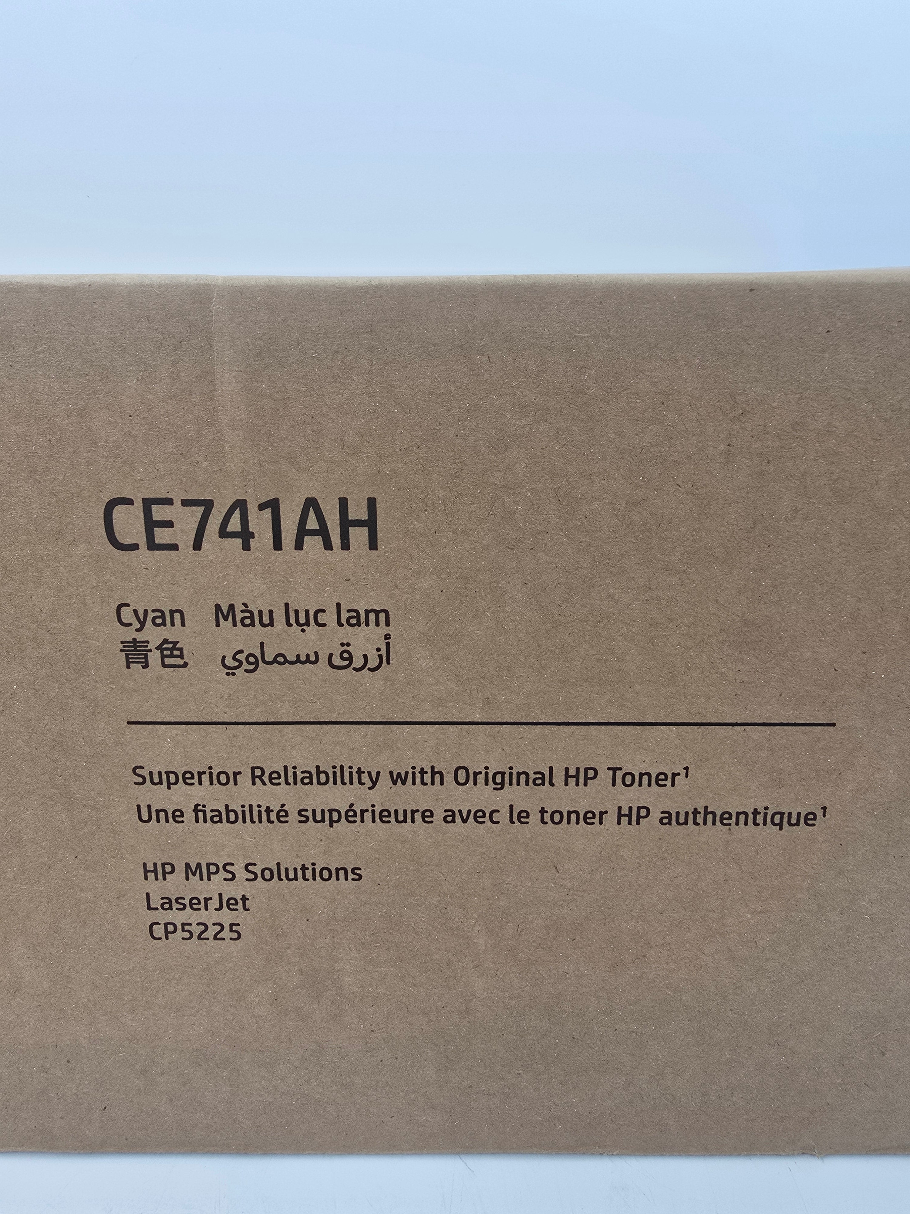 HP Toner Cartridge LaserJet CE741AH Cyan Genuine Toner Cartridge CP5225