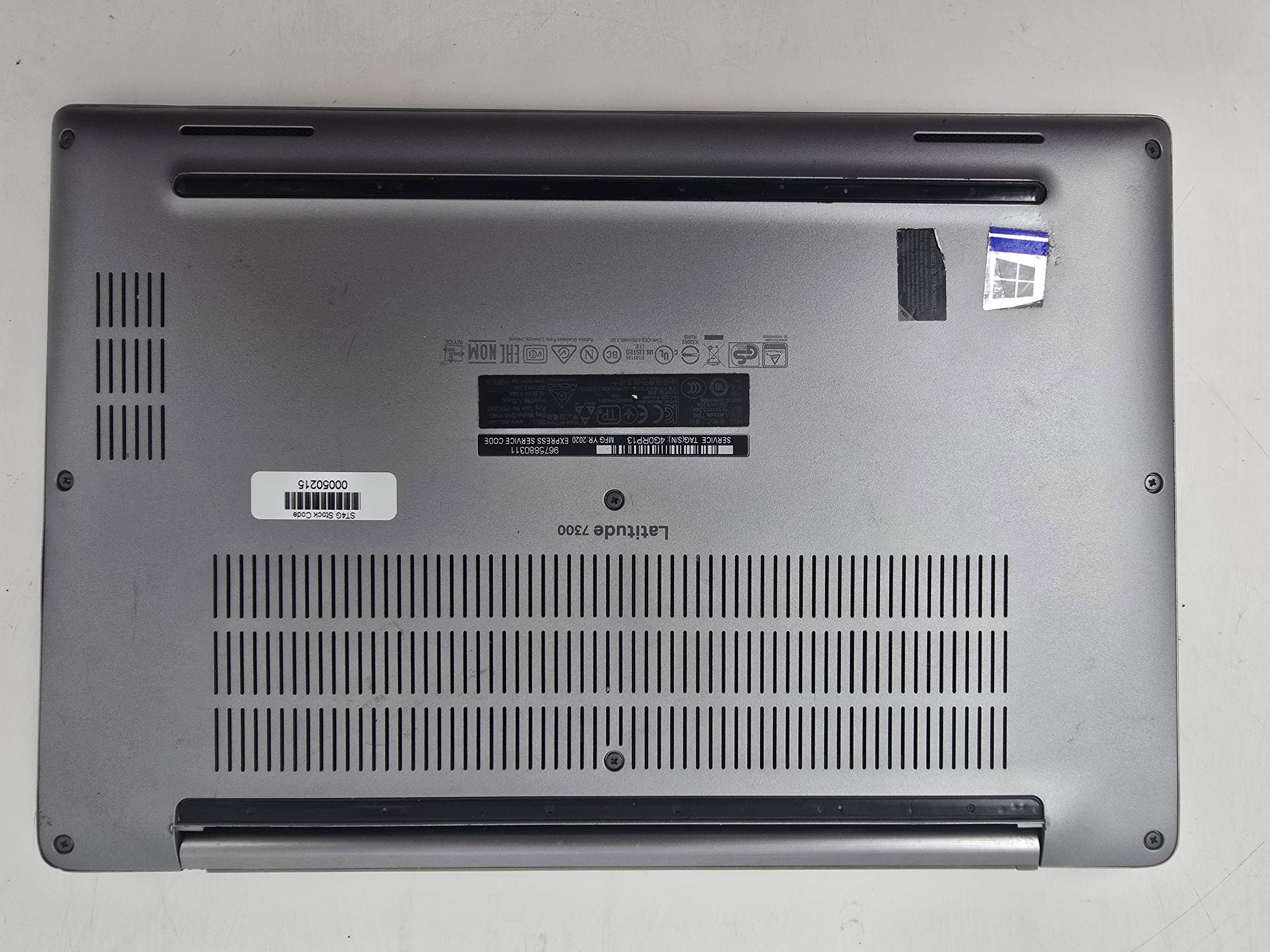 Dell Latitude 7300 13" Screen i5 8th Gen 8GB RAM 256GB SSD No OS *Spares*